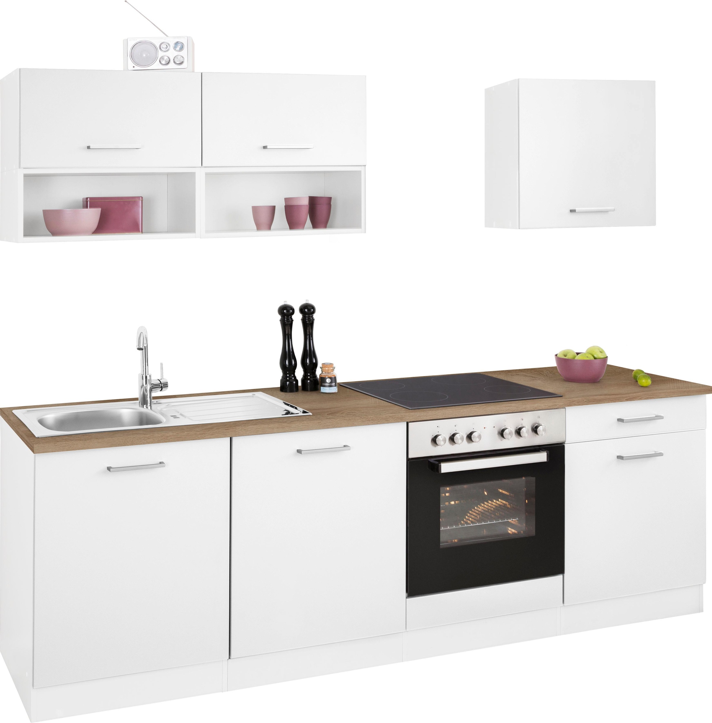 KOCHSTATION Küchenzeile »KS-Visby«, ohne E-Geräte, Breite 240 cm