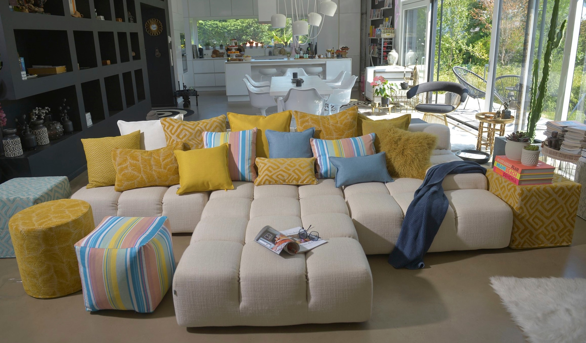 H.O.C.K. Dekokissen »Milane« mit Streifen, Kissenhülle mit Füllung, 1 Stück