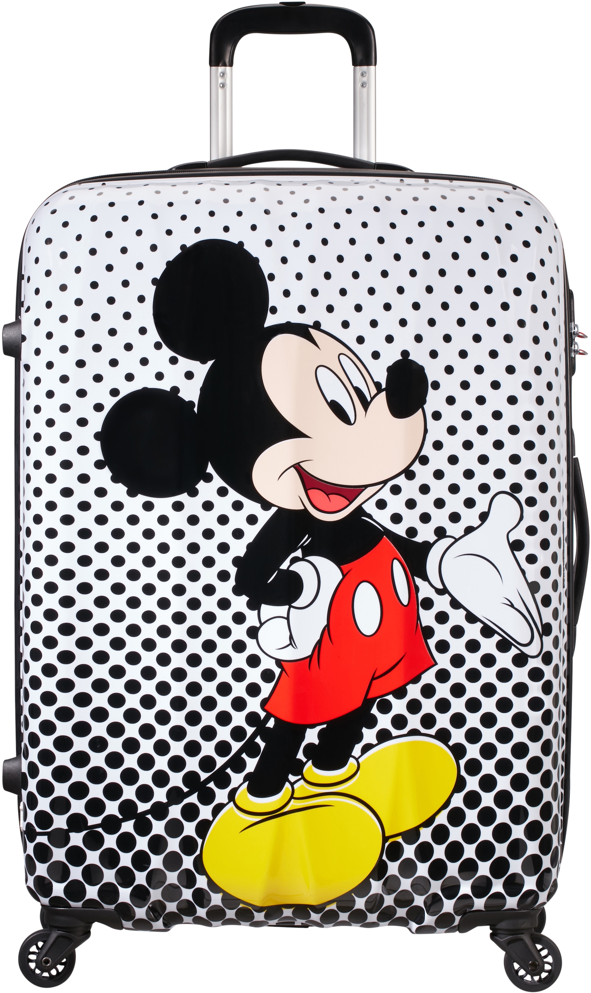 Hartschalen-Trolley »Disney Legends, Mickey Mouse Polka Dots, 75 cm«, 4 St. Rollen,...