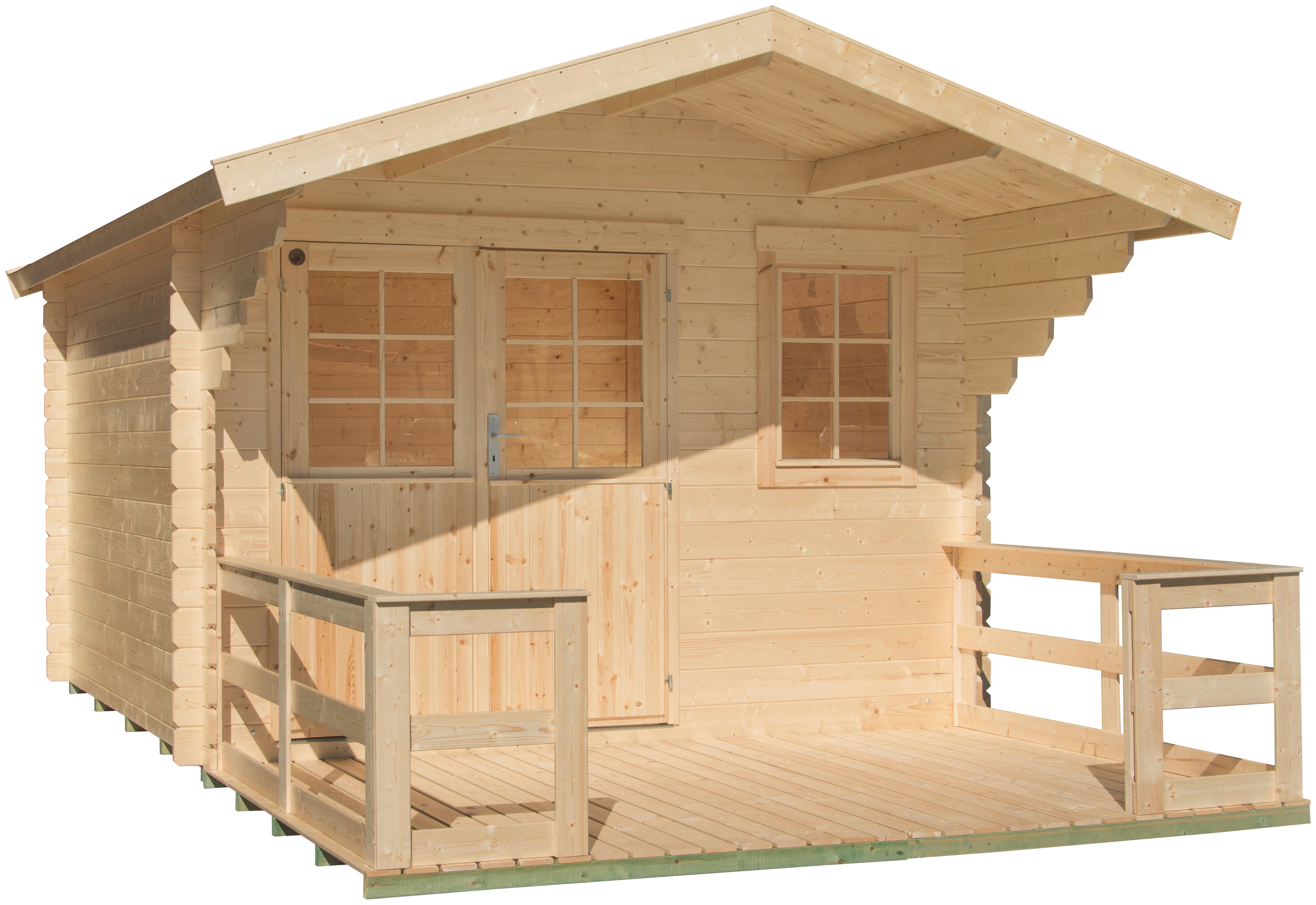 Gartenhaus »Kallenberg 2«, (Set), mit Terrasse, Vordach und Fußboden