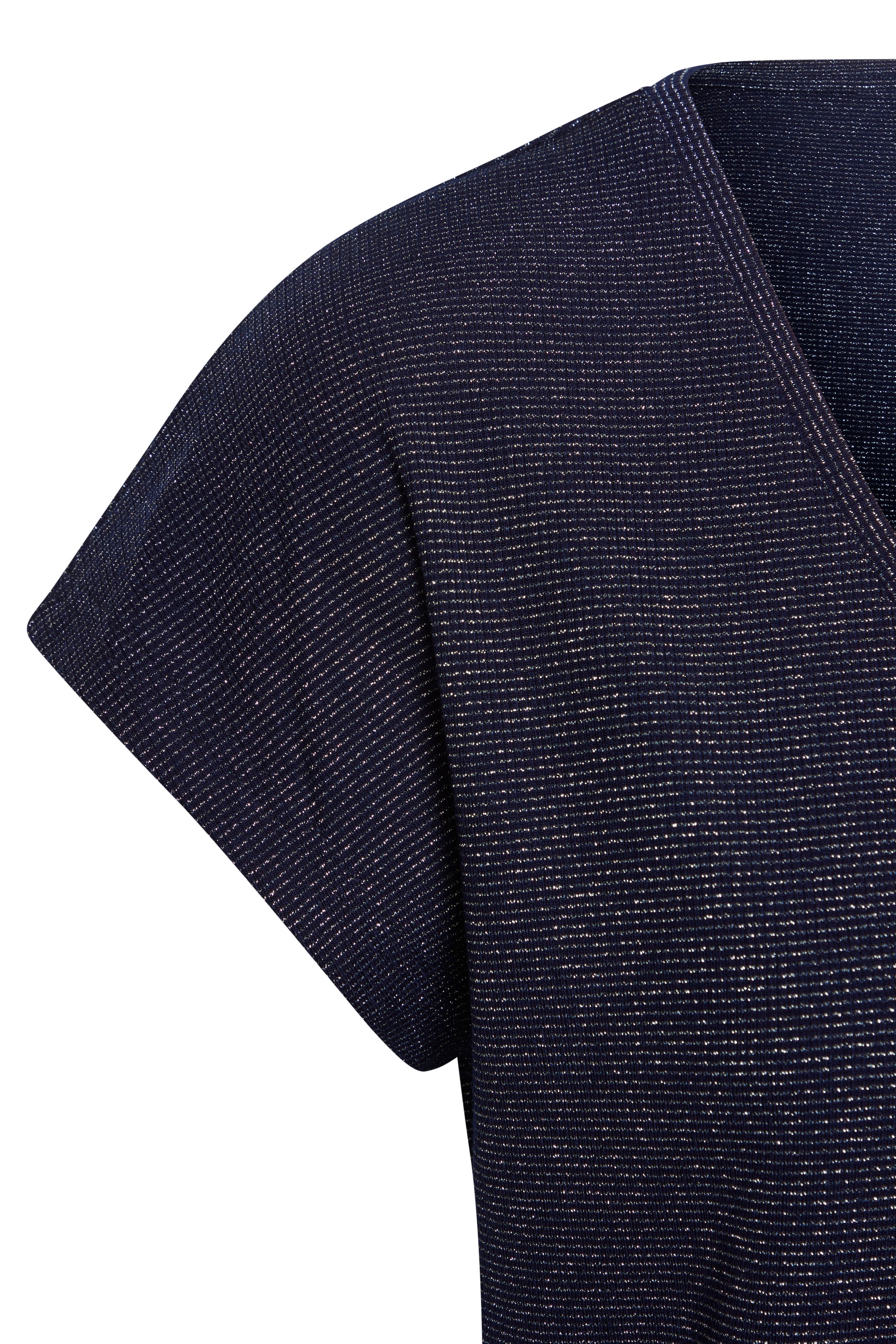 LASCANA Kurzarmshirt »mit silberfarbenem Glitzereffekt« aus pflegeleichter Qualität mit Viskose