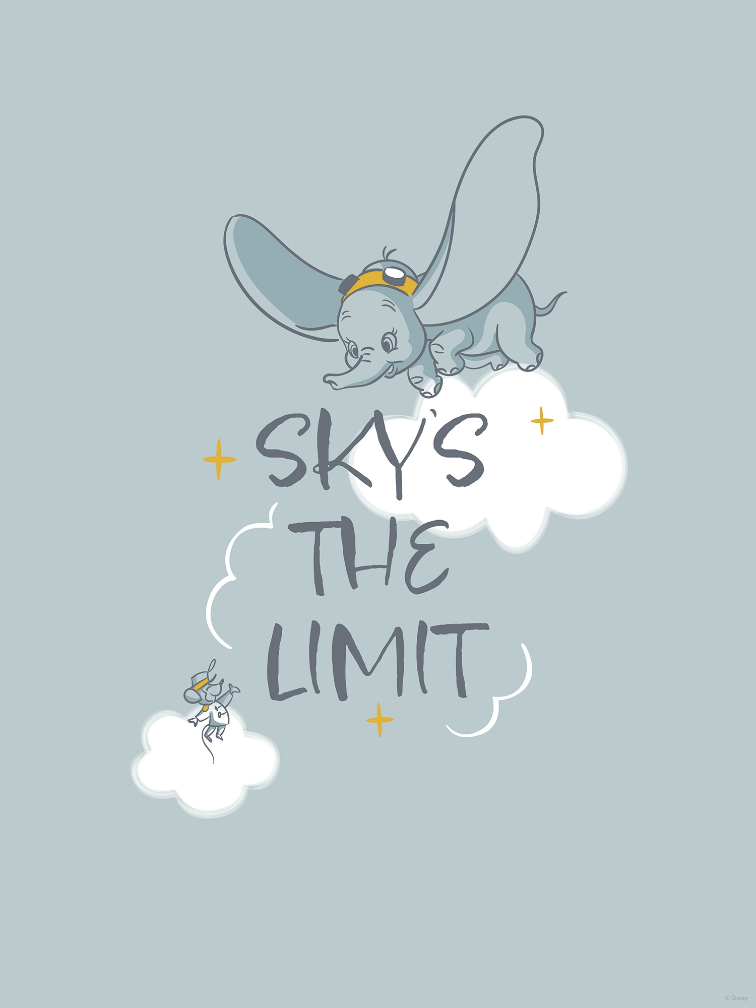 Komar Wandbild »Disney Dumbo Sky`s the Limit«, Disney, (Set, 1 St.), 30 x 40 cm (Breite x Höhe) - Kinderzimmer, Dekoration