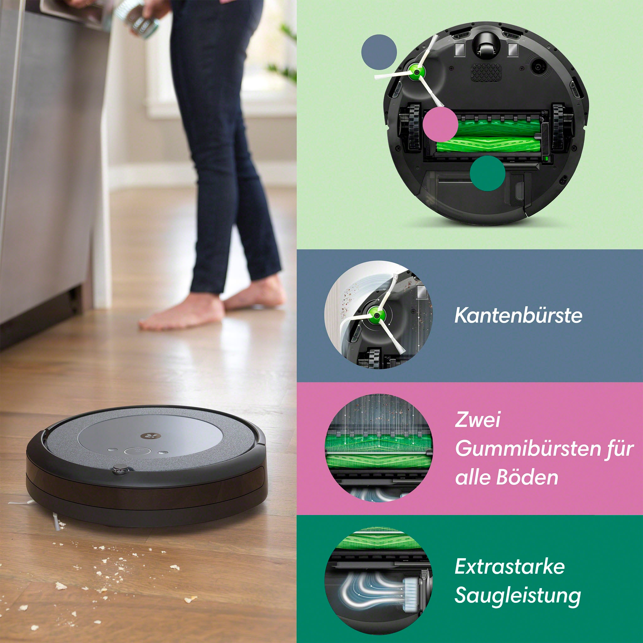 App-/Sprachsteuerung »Roomba Saugroboter bei Einzelraumkartierung, iRobot i5 jetzt OTTO kaufen (i5154)«,