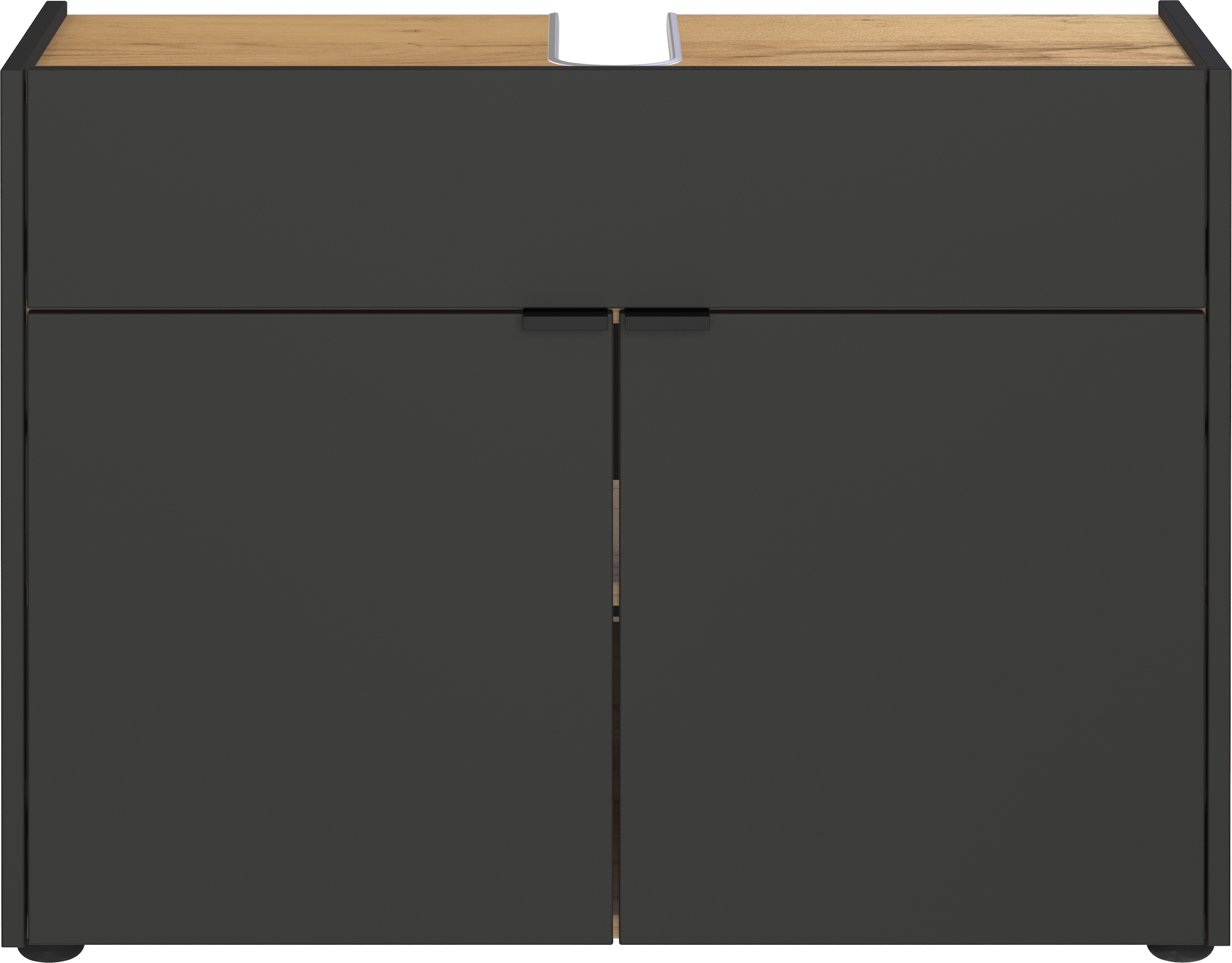 GERMANIA Badmöbel-Set »Ameca«, (4 St.), Badezimmer-Set aus Waschbeckenunterschrank, Spiegel, Kommode & Schrank