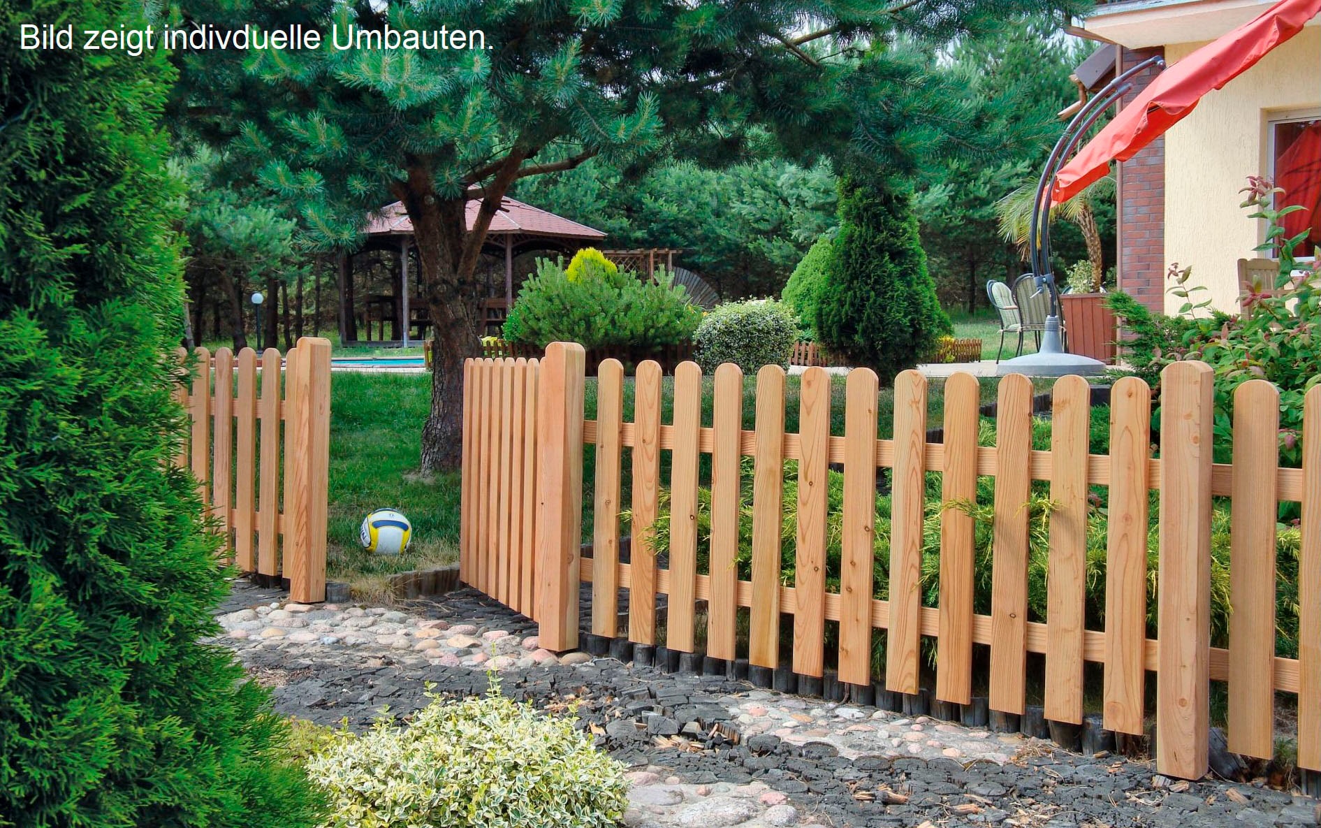 Tetzner & Jentzsch Lattenzaun »Austin 4« 6 Elemente, LxH: 1143x80 cm