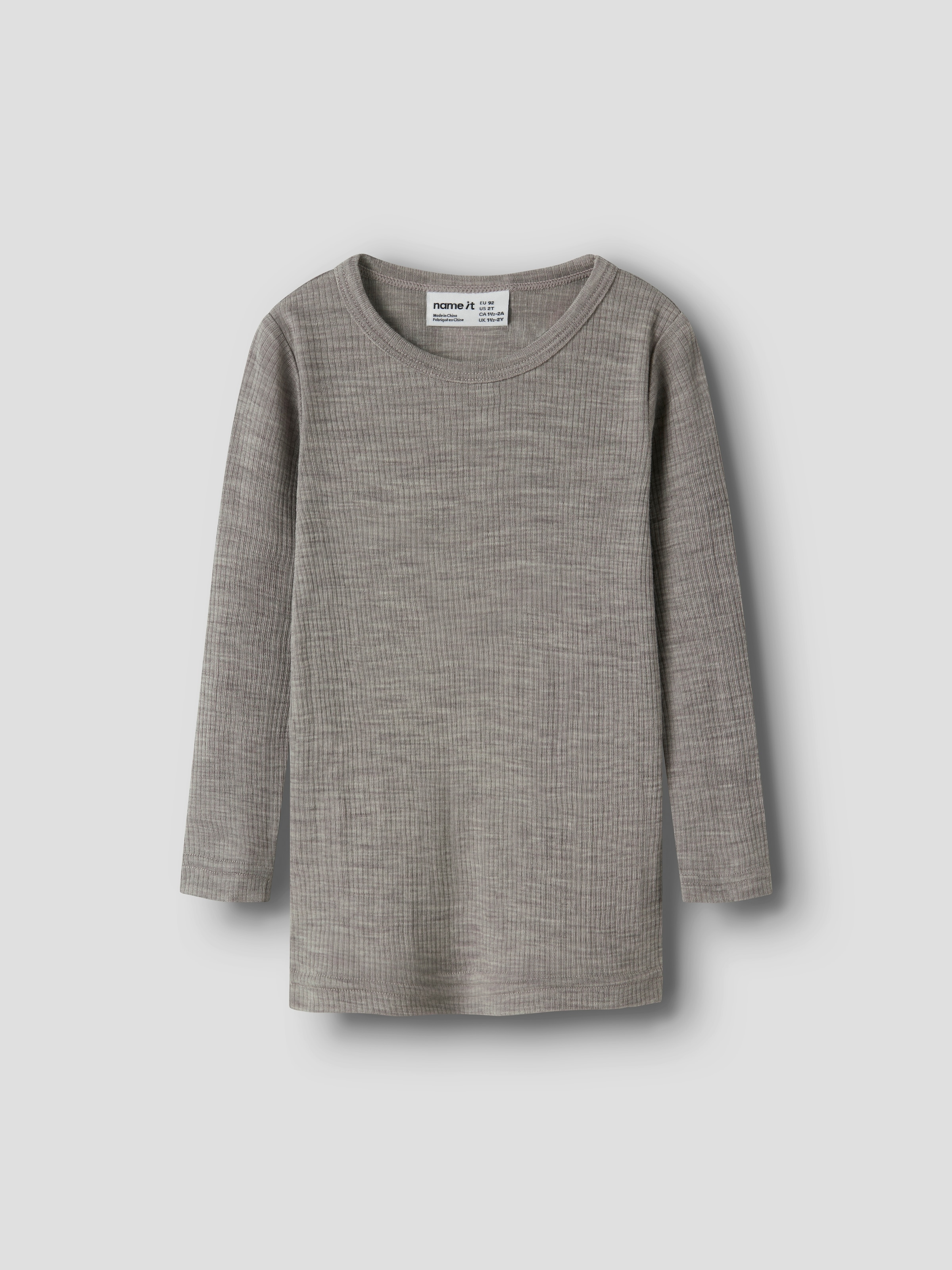 Name It Langarmshirt »NMNWAX WOOL RIB LS TOP NOOS« aus reiner Merinowolle