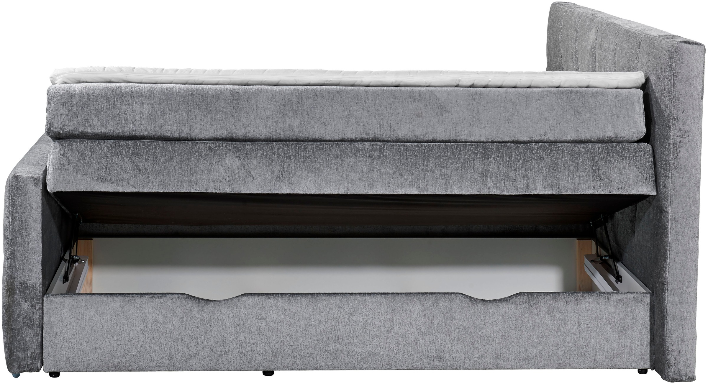 Places of Style Boxspringbett »Rosà«, H3/H3, H3/H4, H4/H4 möglich