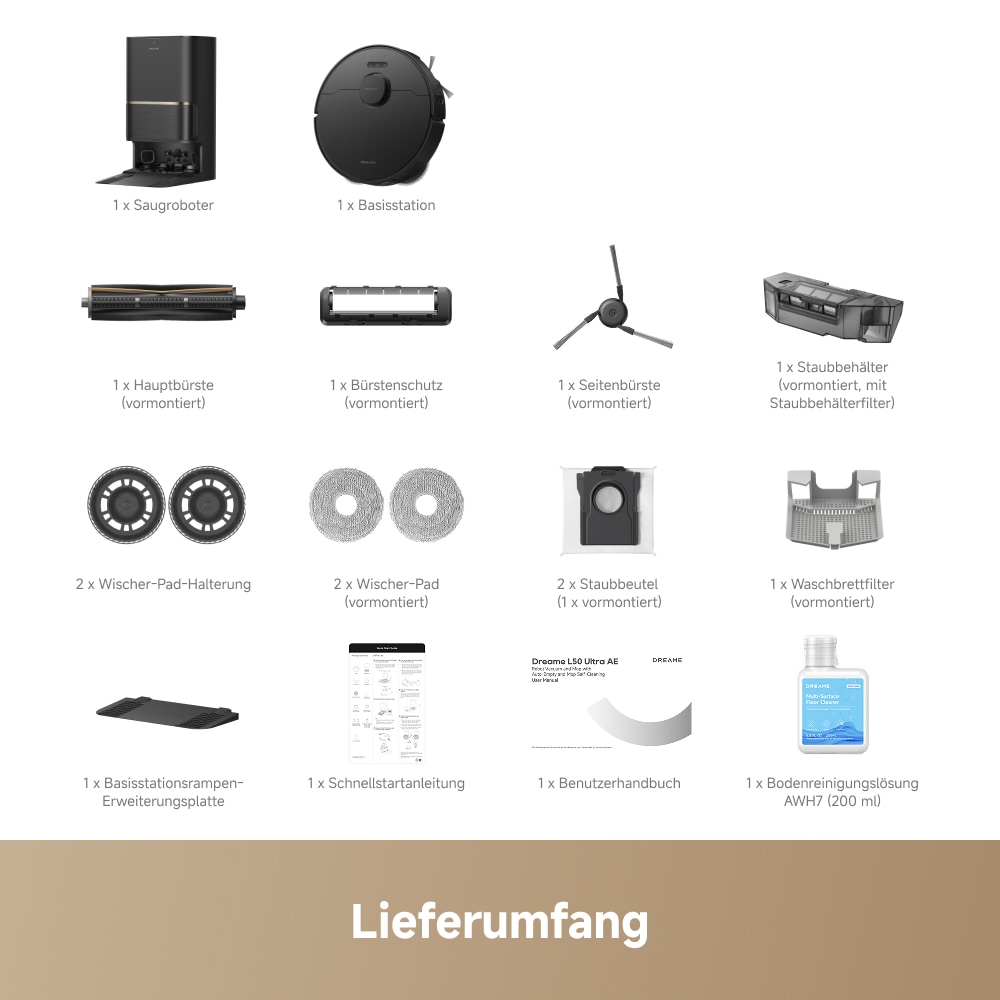 Dreame Saugroboter »L50 Ultra AE« Basisstation, App-Steuerung