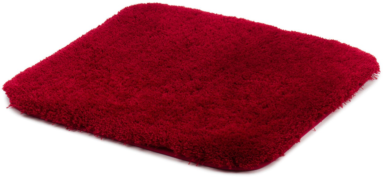 Gözze Badematte » »DELUXE«« rutschhemmend beschichtet fußbodenheizungsgeeignet mit extra hohem Flor in rot