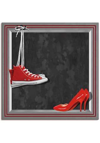 Leinwandbild »Die roten Schuhe«, Mode, (1 St.)
