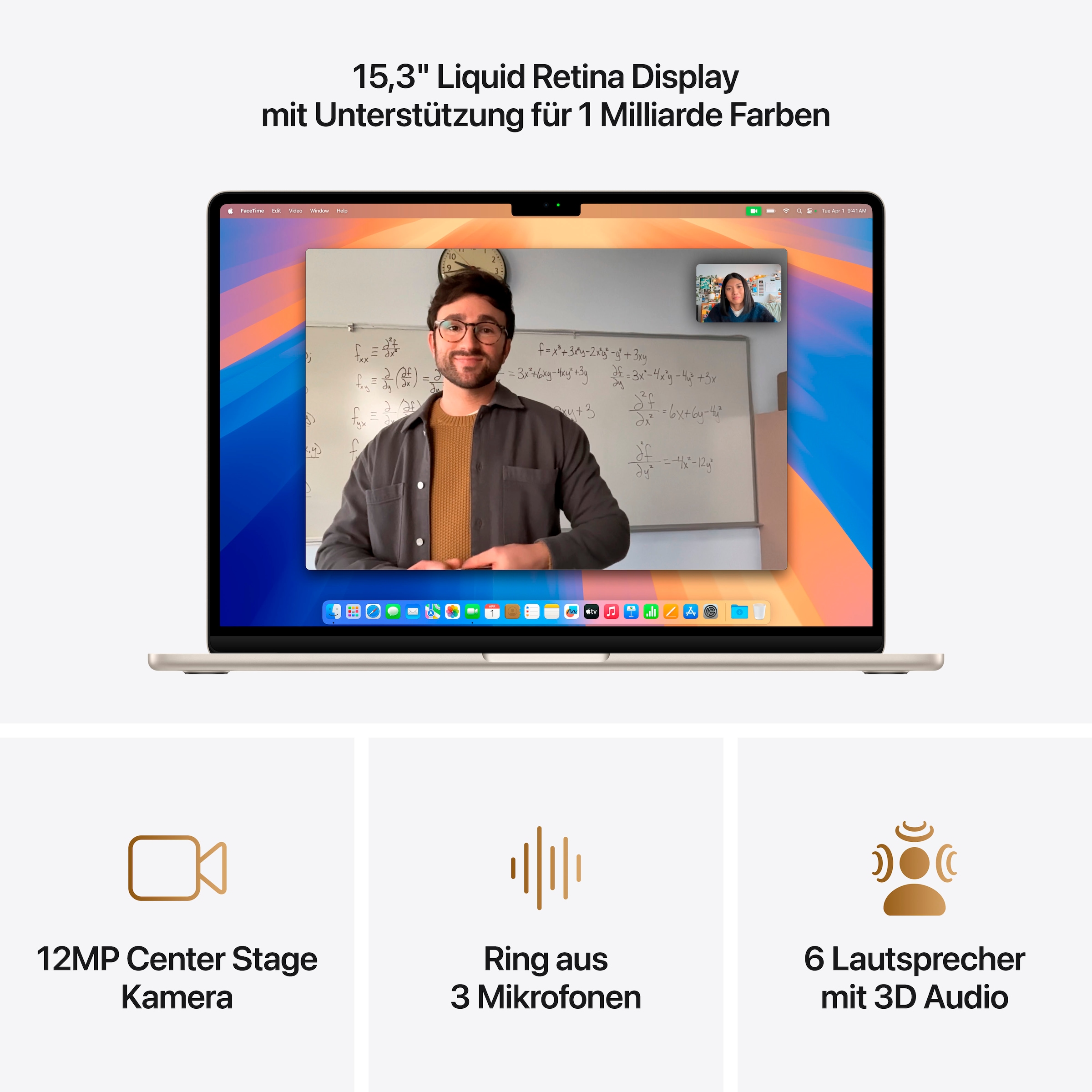 Apple Notebook »MacBook Air 15" (2025)«, 38,86 cm, / 15,3 Zoll, Apple, M4, 10-Core GPU, 256 GB SSD