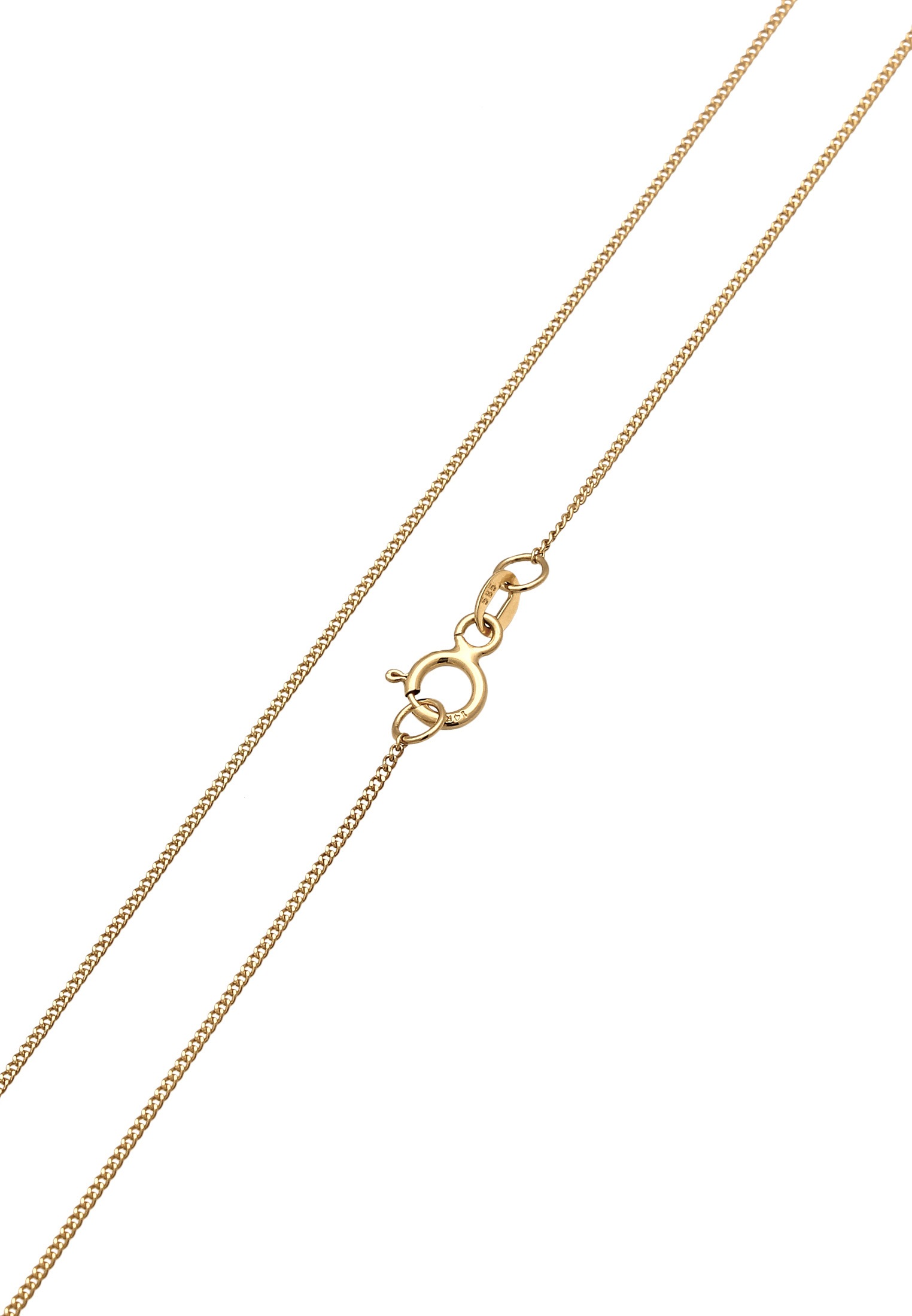 Elli Premium Kette mit Anhänger »Halskette Kleeblatt Glücksbringer Talisman 585 Gelbgold«