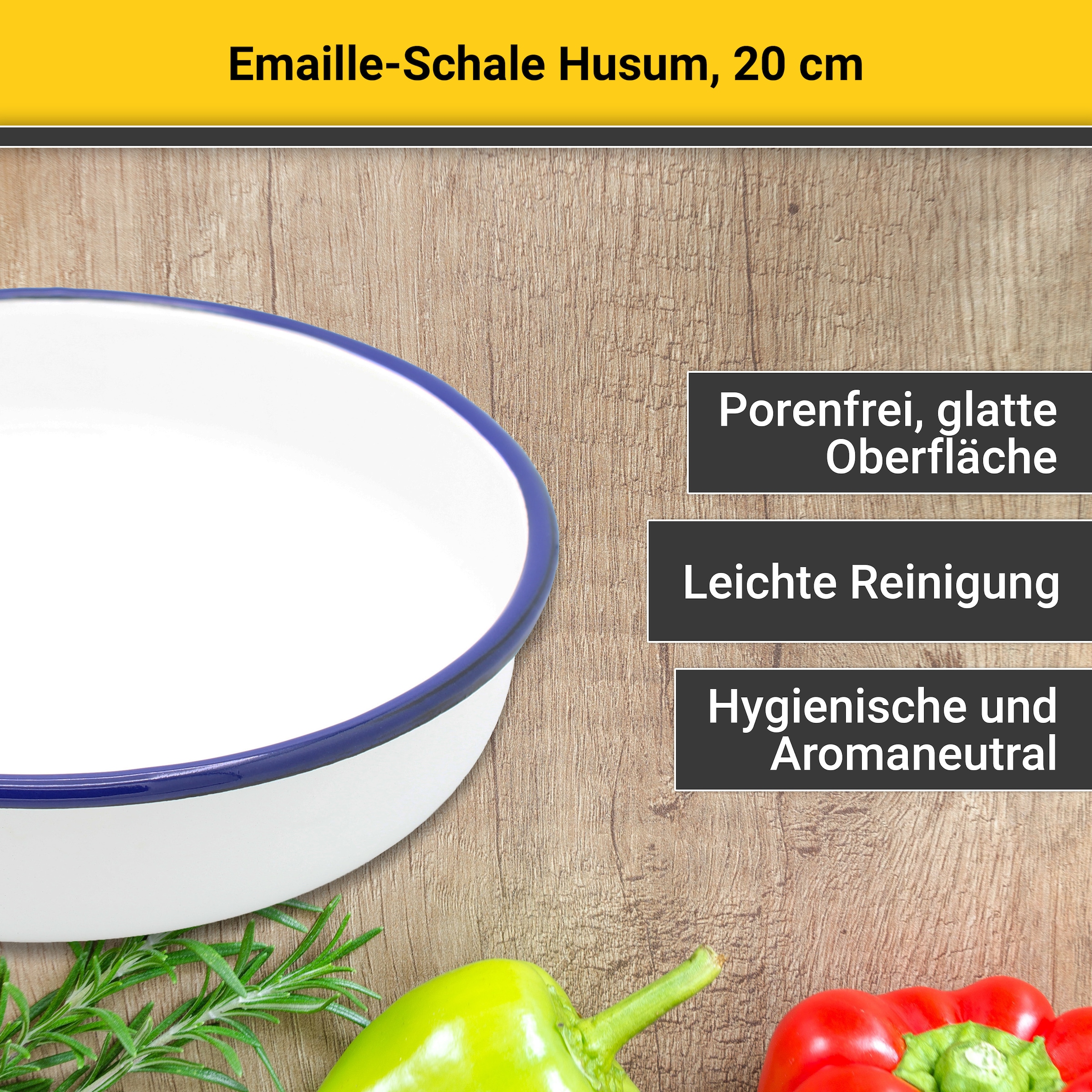 Krüger Schale »Husum« 1 Stk. aus Emaille Ø 20 cm