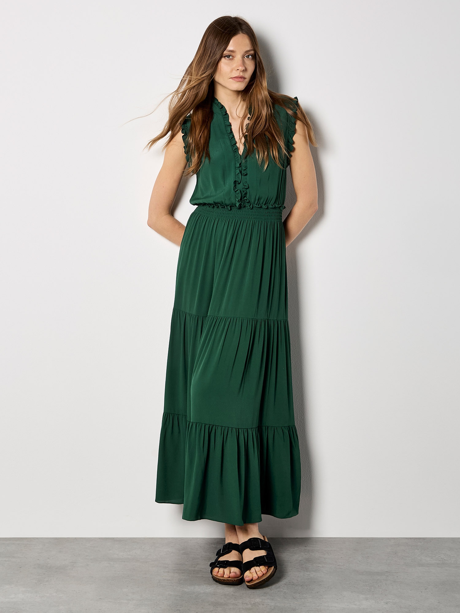 Apricot Maxikleid »Maxikleid« mit Rüschen