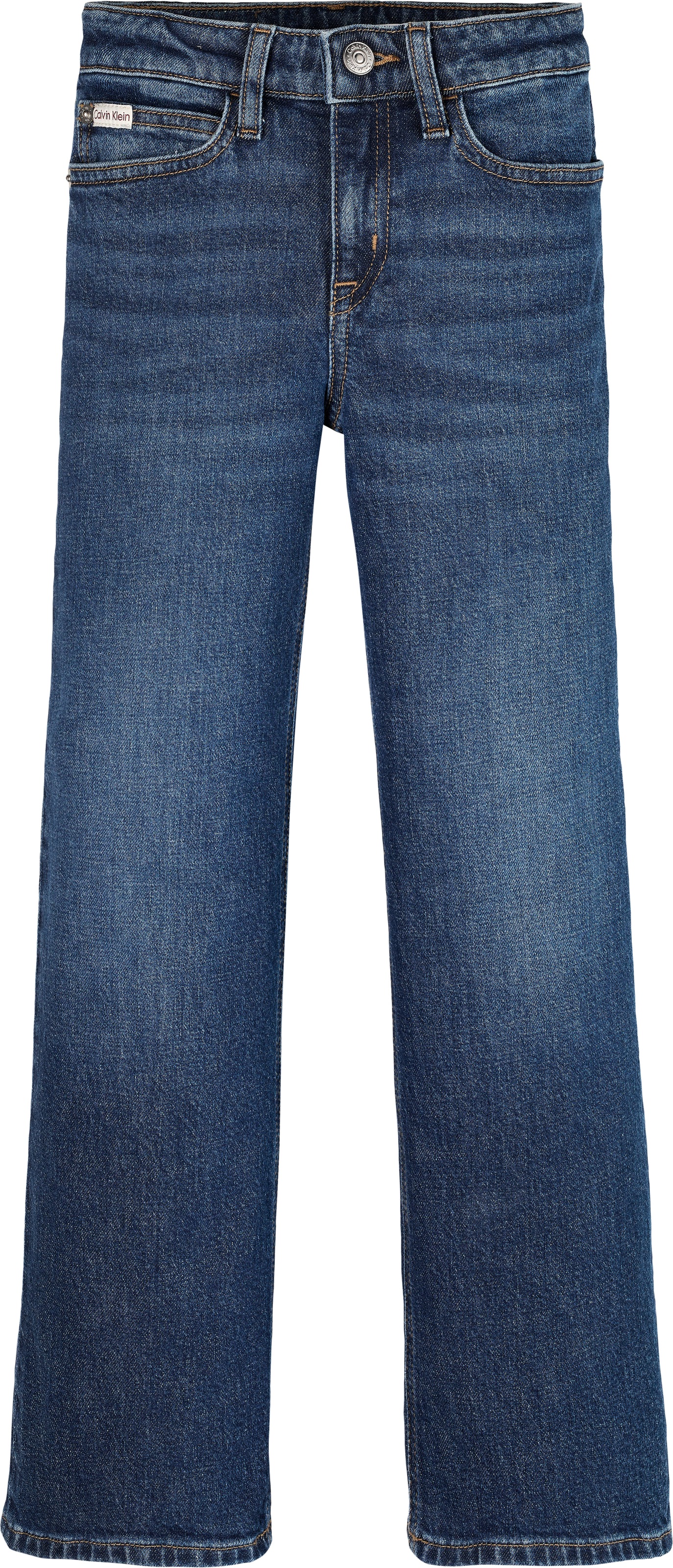 Calvin Klein Jeans Weite Jeans verstellbarer Bund, weites Bein, hohe Taille, Baumwoll-Stretch
