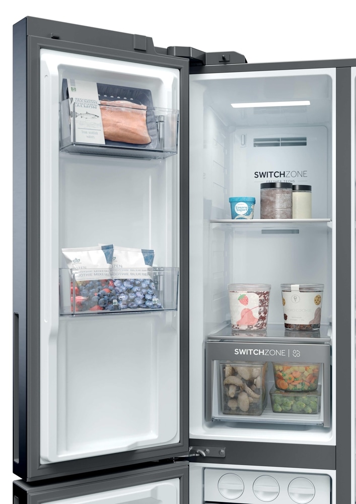 Haier Multi Door SBS 3D »HSPR79F18DWMB« 177,5 cm hoch 90,5 cm breit Humidity Zone: Obst, Gemüse und Salat 2x länger frisch halten