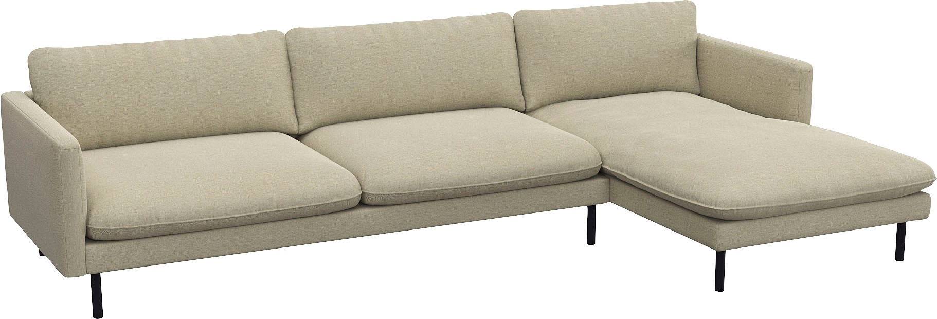 FLEXLUX Ecksofa »Bolzano, elegant und bequem, L-Form«, Sitzaufbau mit Kaltschaum & Stahl-Wellen, loose Sitz -& Rückenkissen