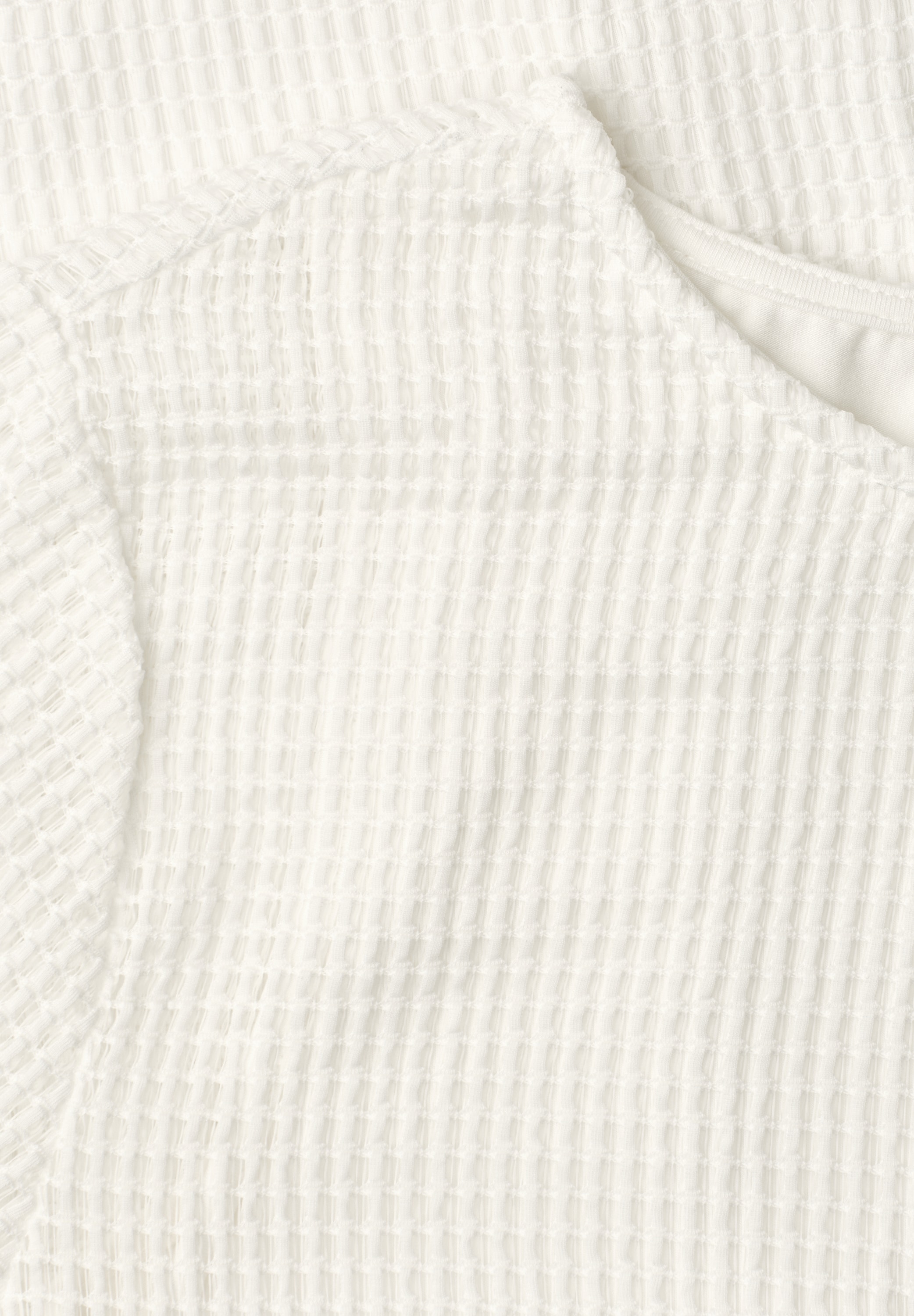 STREET ONE 2-in-1-Shirt Sommershirt aus Mesh mit U-Boot-Ausschnitt