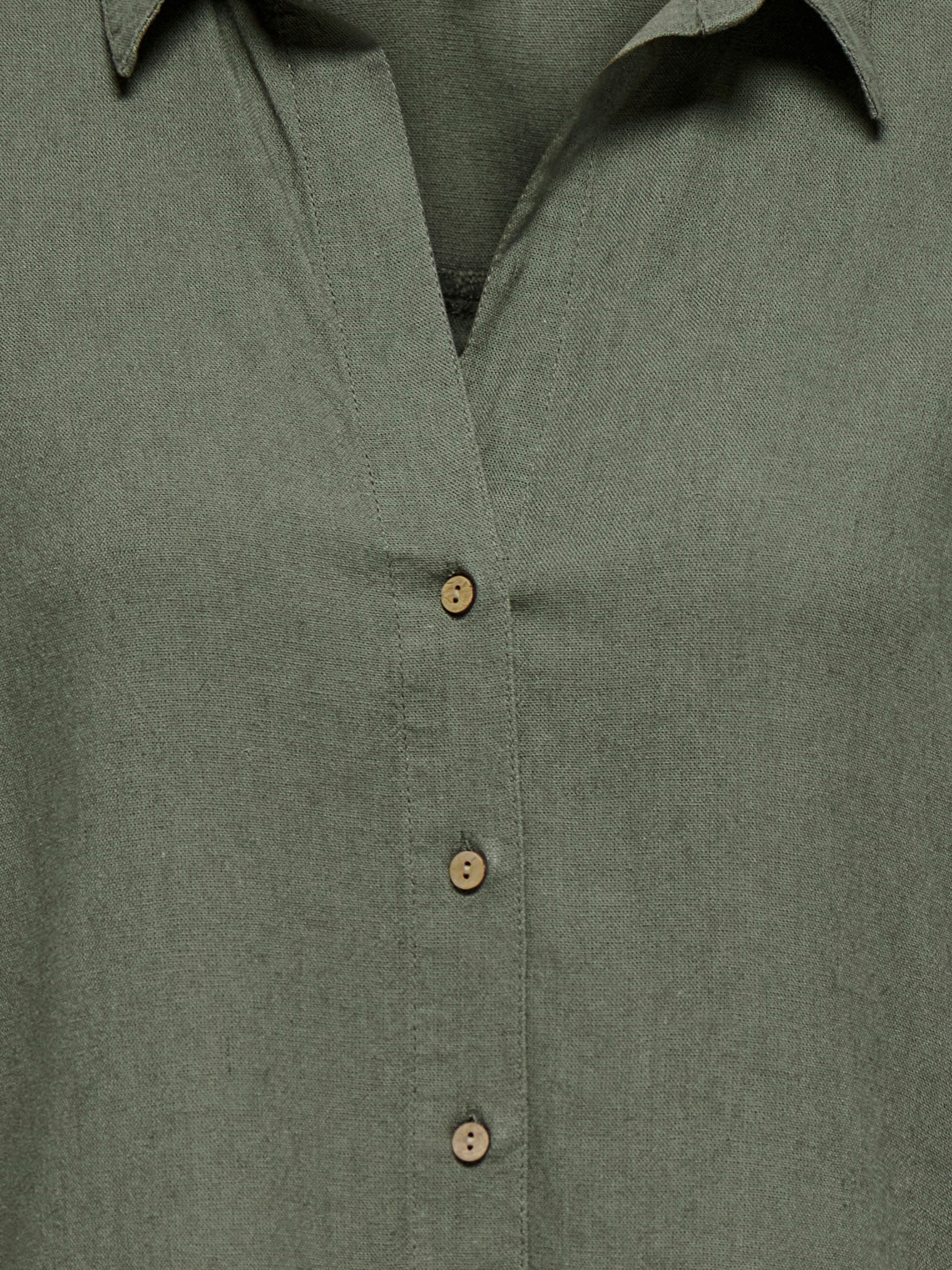 ONLY Hemdbluse »ONLGOA 3/4 STRAP LINEN BL SHIRT CC PNT« mit Leinen, umschlagbare Manschetten