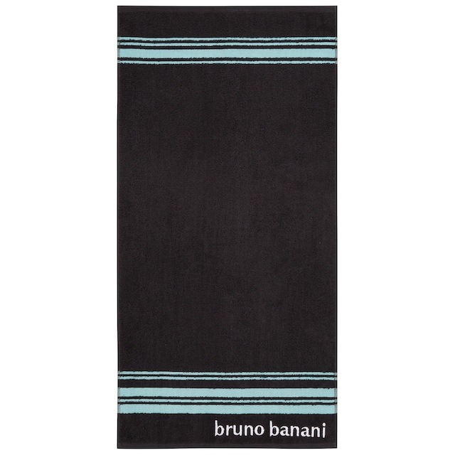 Bruno Banani Handtuch Set »Daniel«, Set, 5 tlg., Walkfrottee,  Streifen-Bordüre & Markenlogo, Handtücher aus 100% Baumwolle kaufen bei OTTO