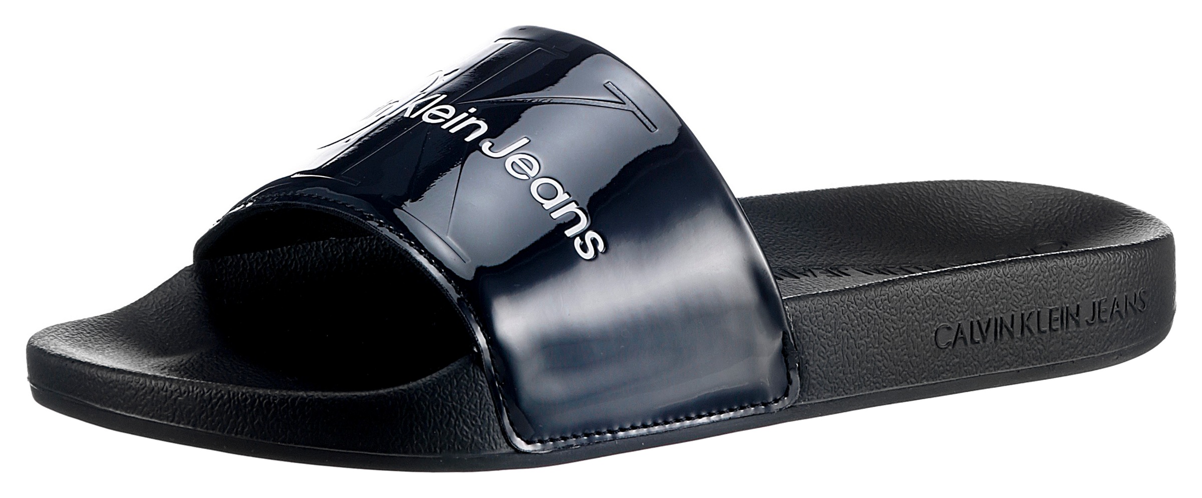Calvin Klein Jeans Badepantolette »FANNY 11F *I«, in angesagter Lack-Optik kaufen