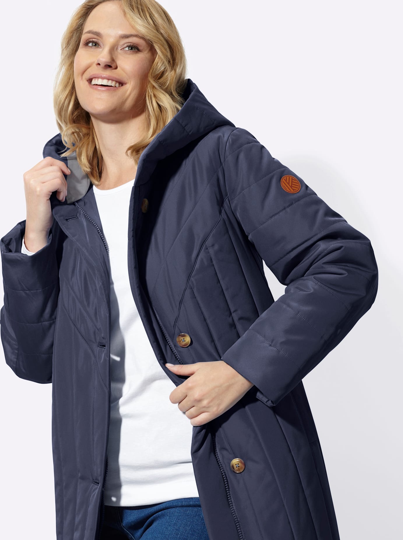 Classic Basics Steppjacke mit Kapuze