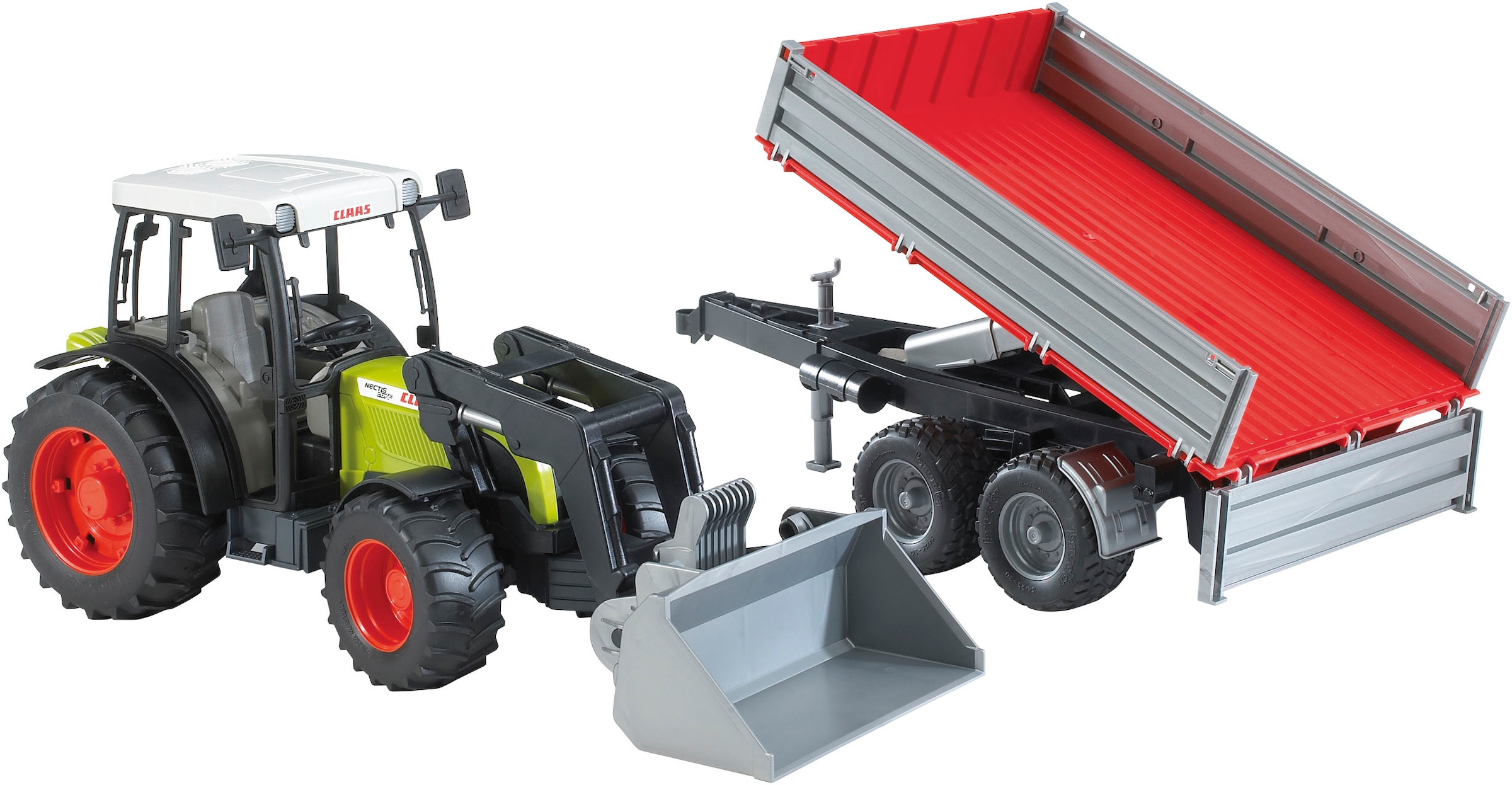 Bruder® Spielzeug-Traktor »Claas Nectis 267 F Frontlader mit Bordwandkipper (02112)« Made in Europe