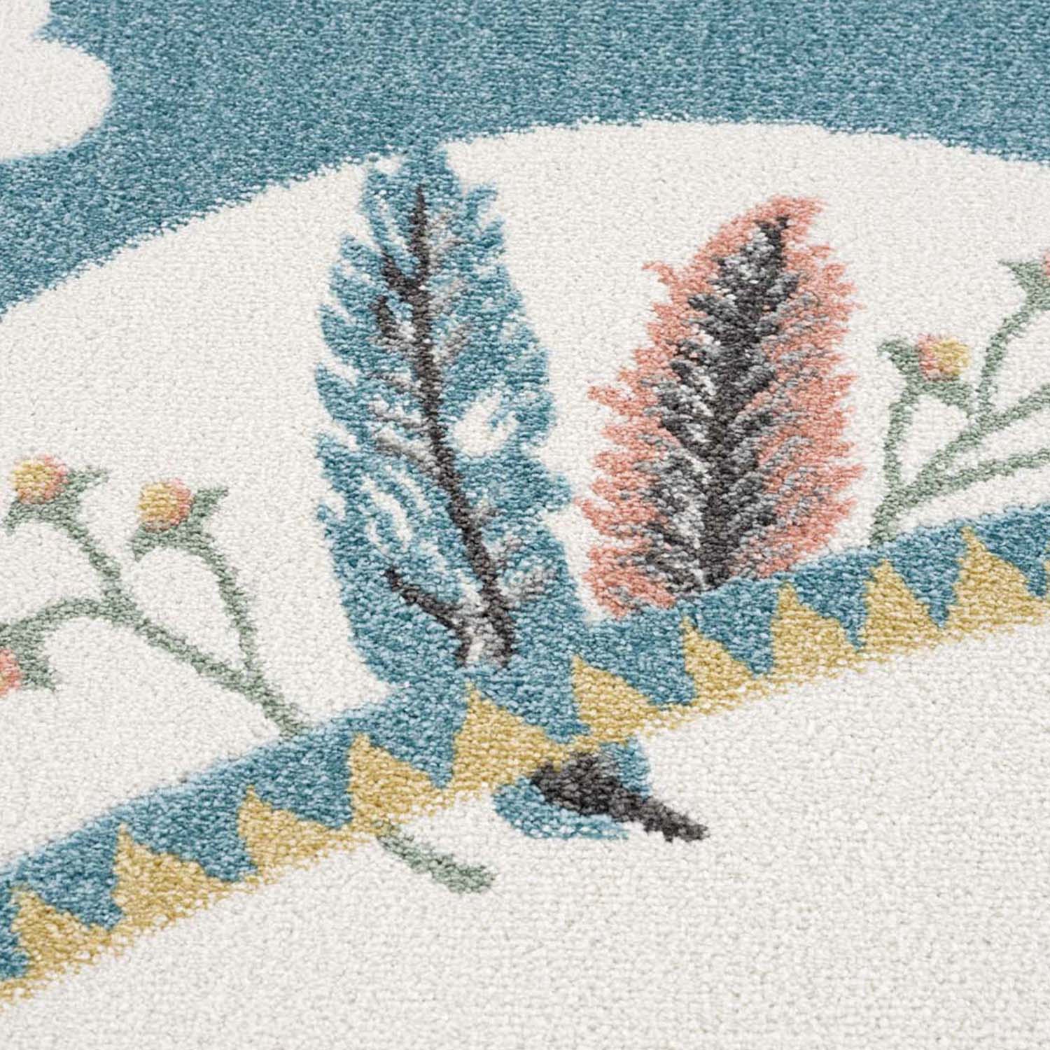 Carpet City Kinderteppich »Anime9383«, rund, 11 mm Höhe, Sternen-Teppich mit Mond, Weicher Flor, Pflegeleicht, Kinderzimmer