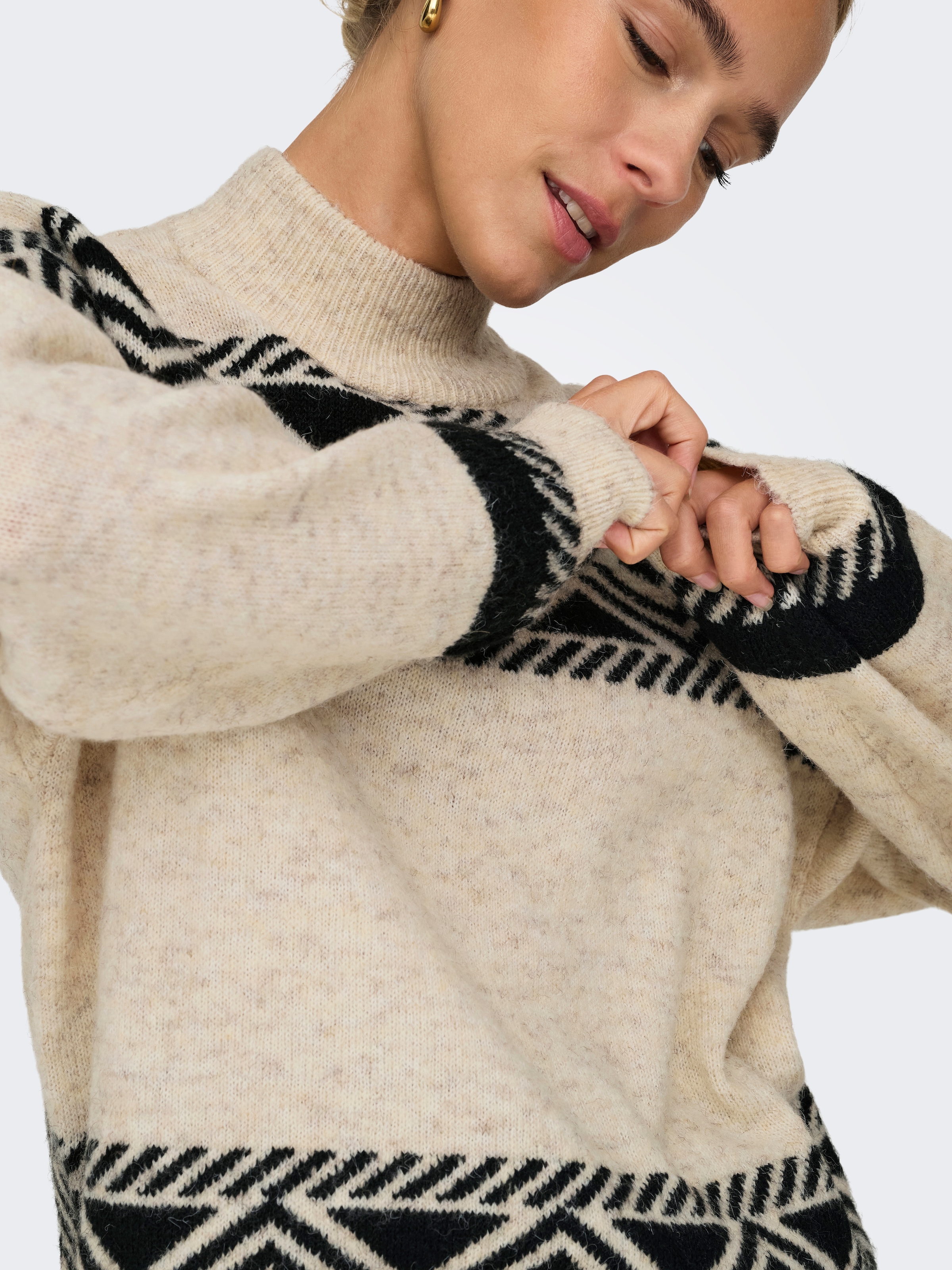 ONLY Stehkragenpullover »ONLVICTORIA L/S PULLOVER KNT NOOS«