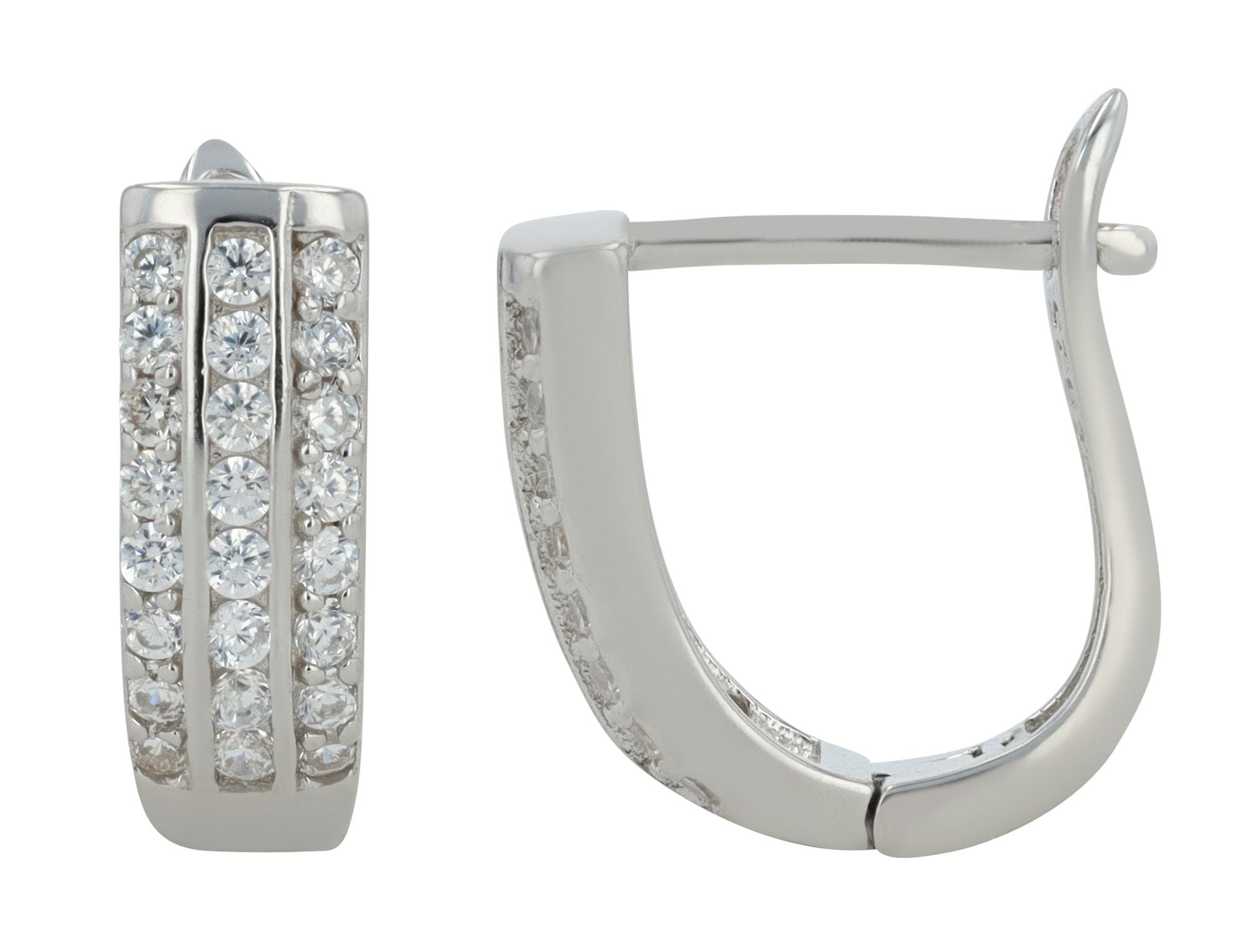 Adelia´s Paar Creolen »Damen Ohrringe ¿ Klappcreole aus 925 Silber«