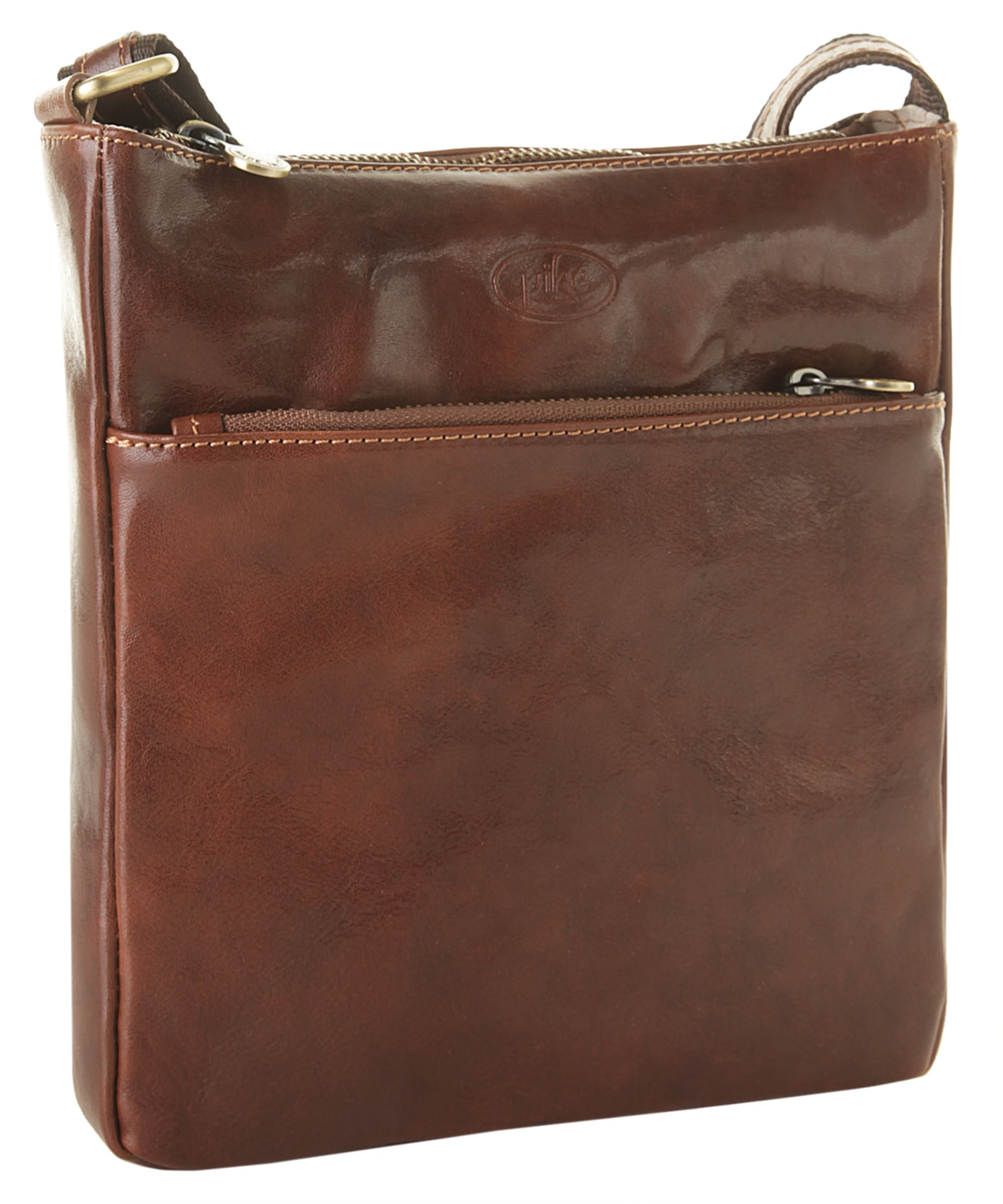 Piké Umhängetasche, echt Leder, Made in Italy