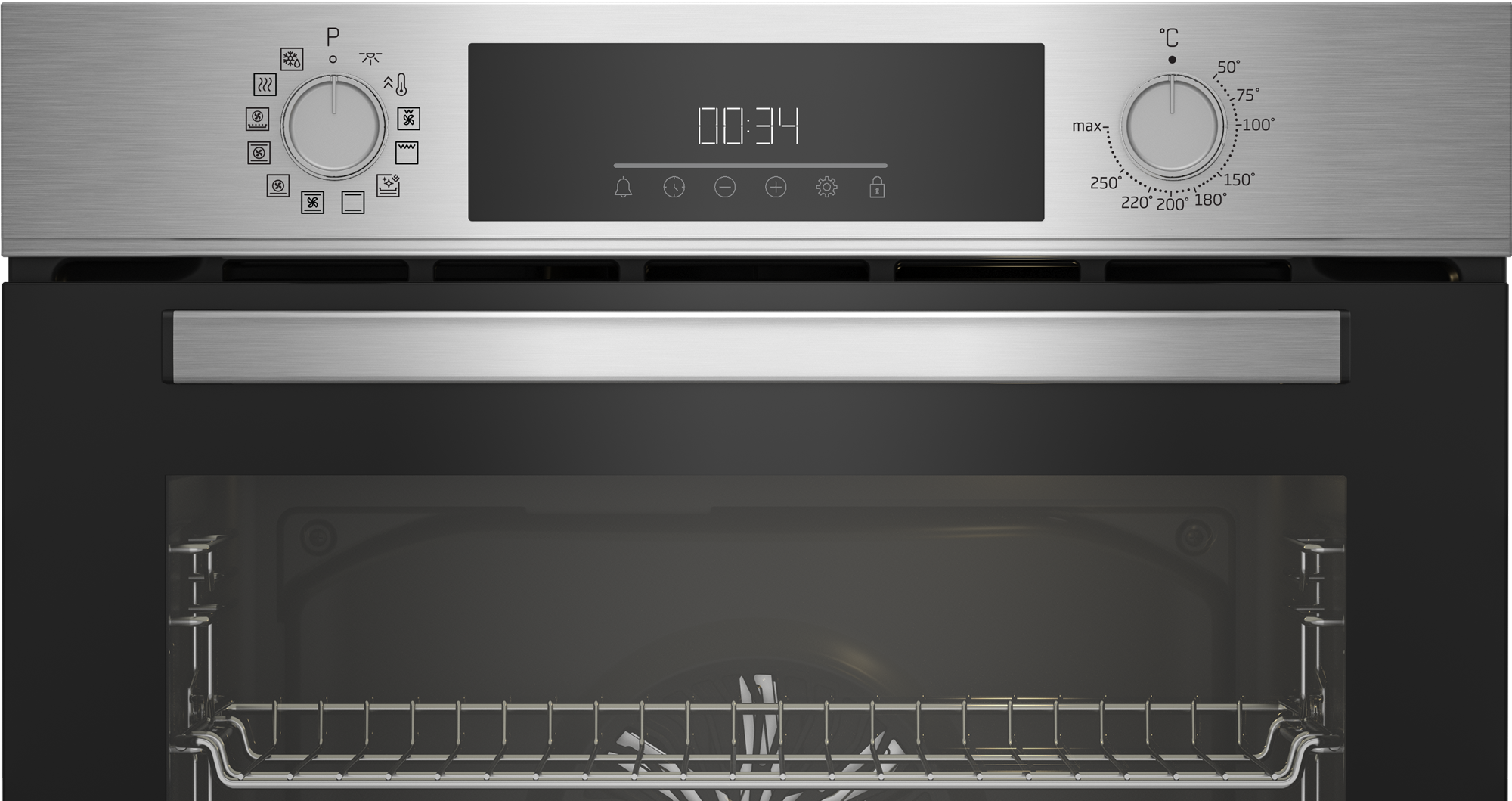 BEKO Einbaubackofen »BBIM17300X« mit 1-fach-Teleskopauszug mit Hydrolyse AirFry – Knusprige Gerichte einfach direkt im Backofen