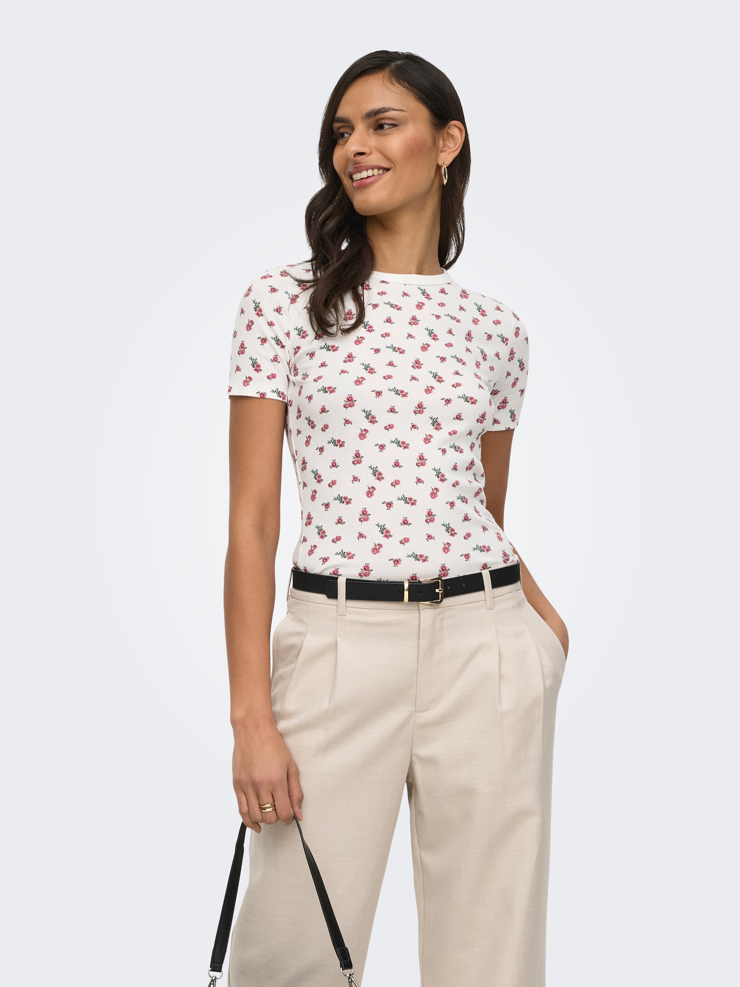 JDY Kurzarmshirt »JDYLUCKY S/S O NECK TOP JRS DIA«
