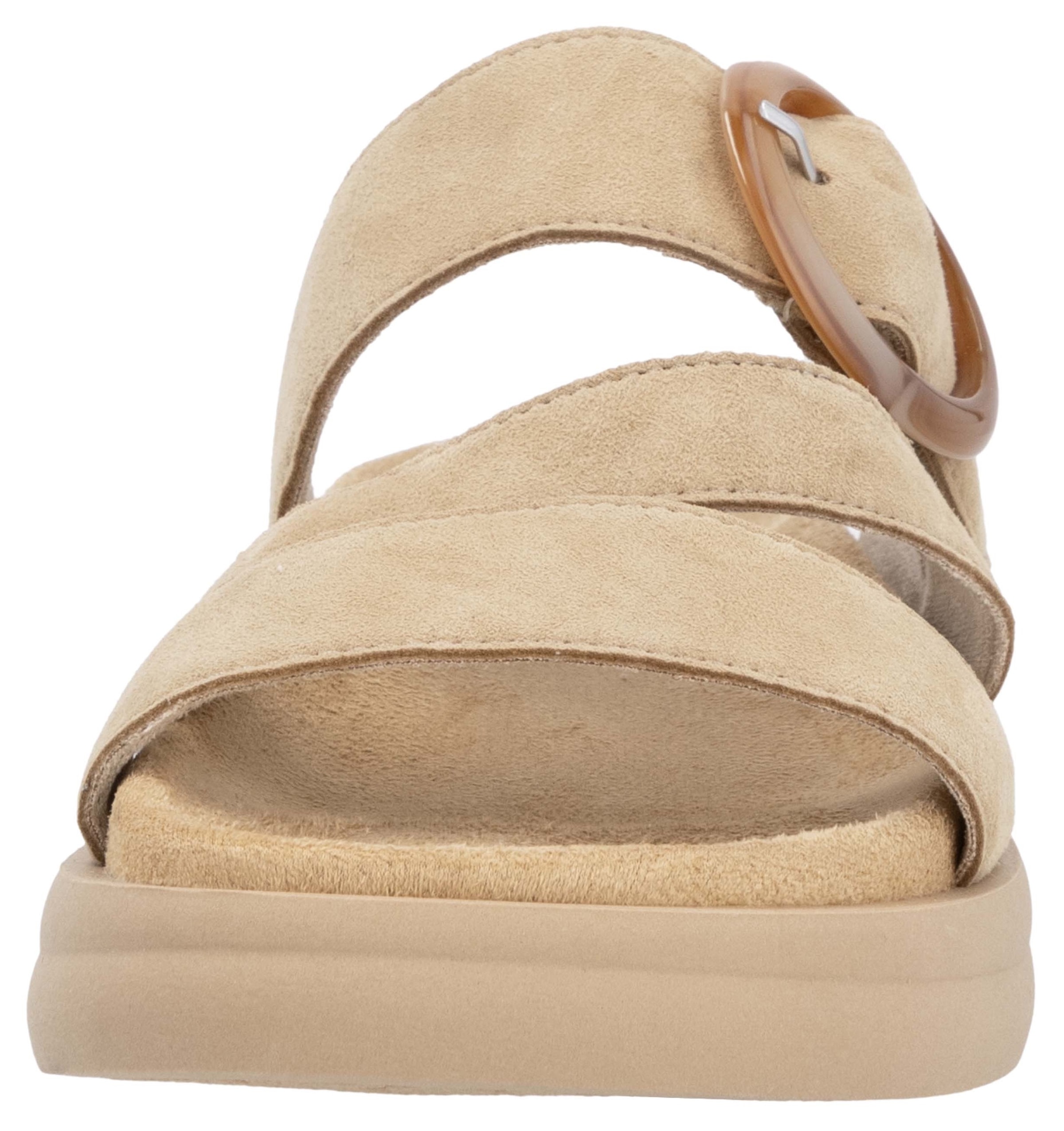 Remonte Pantolette, Sommerschuh, Schlupfschuh, Komfortschuh mit großer Zierschnalle