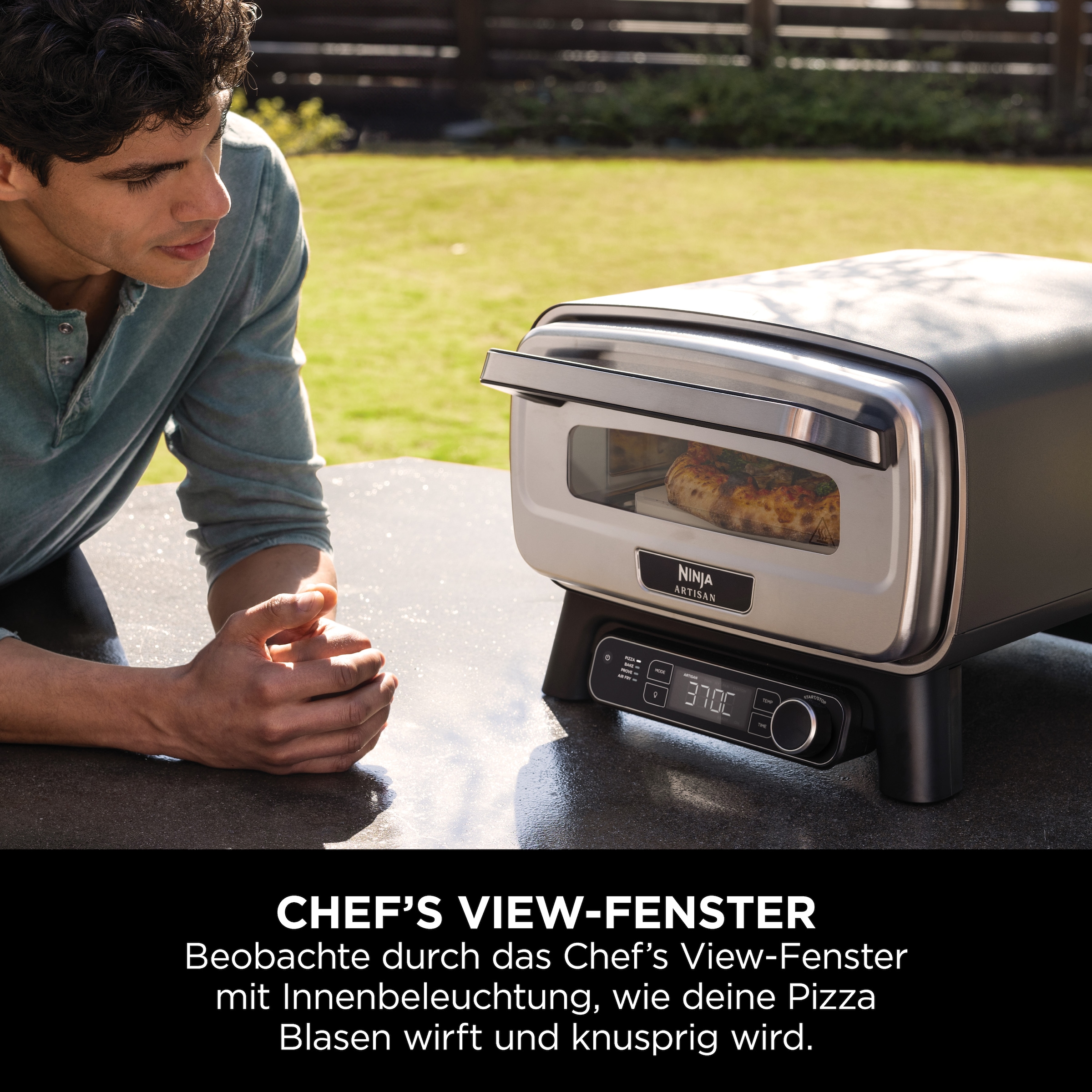 NINJA Pizzaofen »Artisan Outdoor-Elektro-Pizzaofen/Heißluftfritteuse MO201EU«