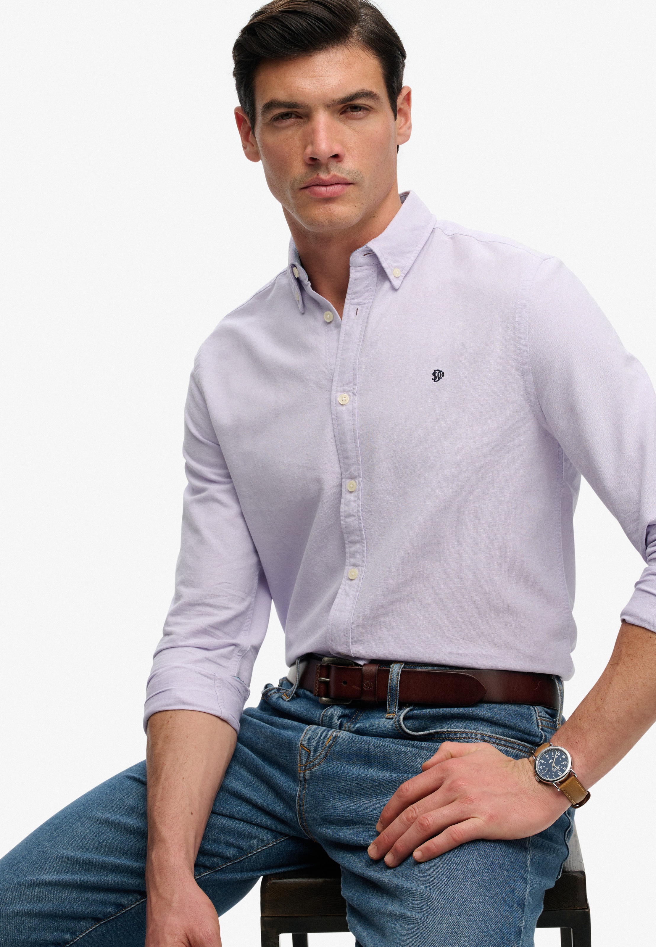 Superdry Langarmhemd »PREPPY OXFORD L/S SHIRT« Baumwolle, regular fit