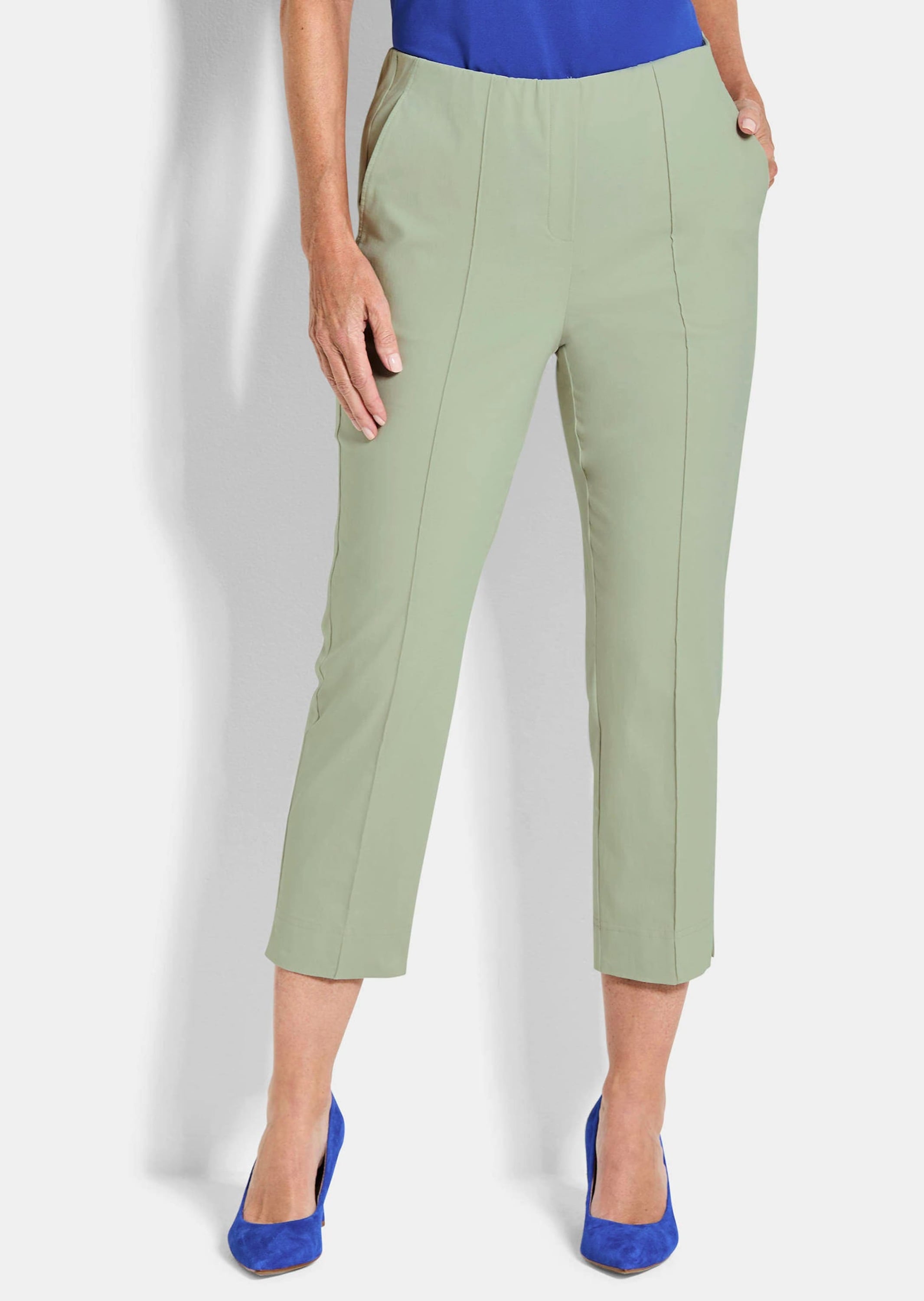 GOLDNER Stretch-Hose »Kurzgröße 7/8-Bengalinhose BELLA mit Biesen«