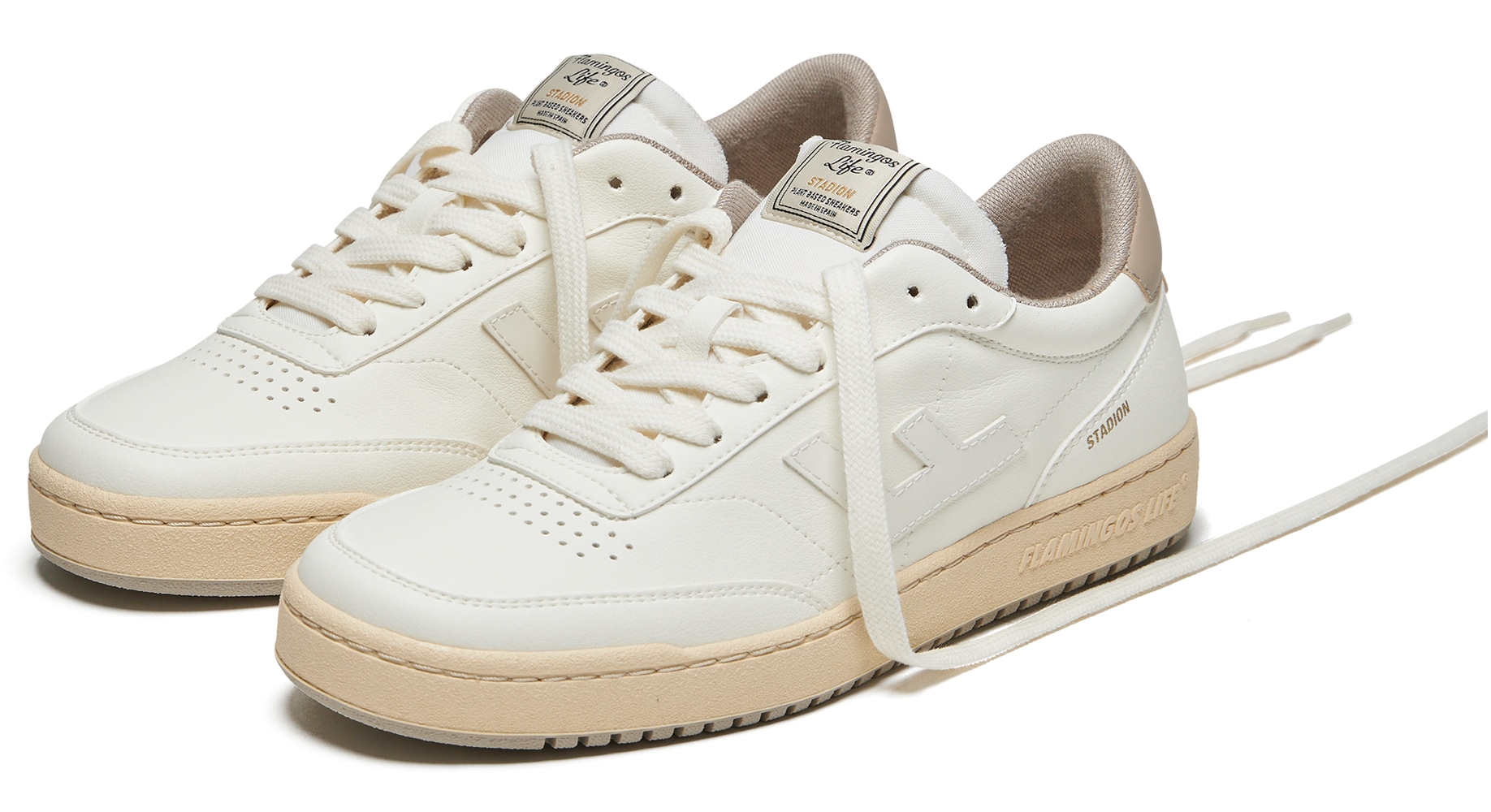 Flamingos Life Herren Sneaker »STADION« vegane Sneaker in weiß, Größe 44