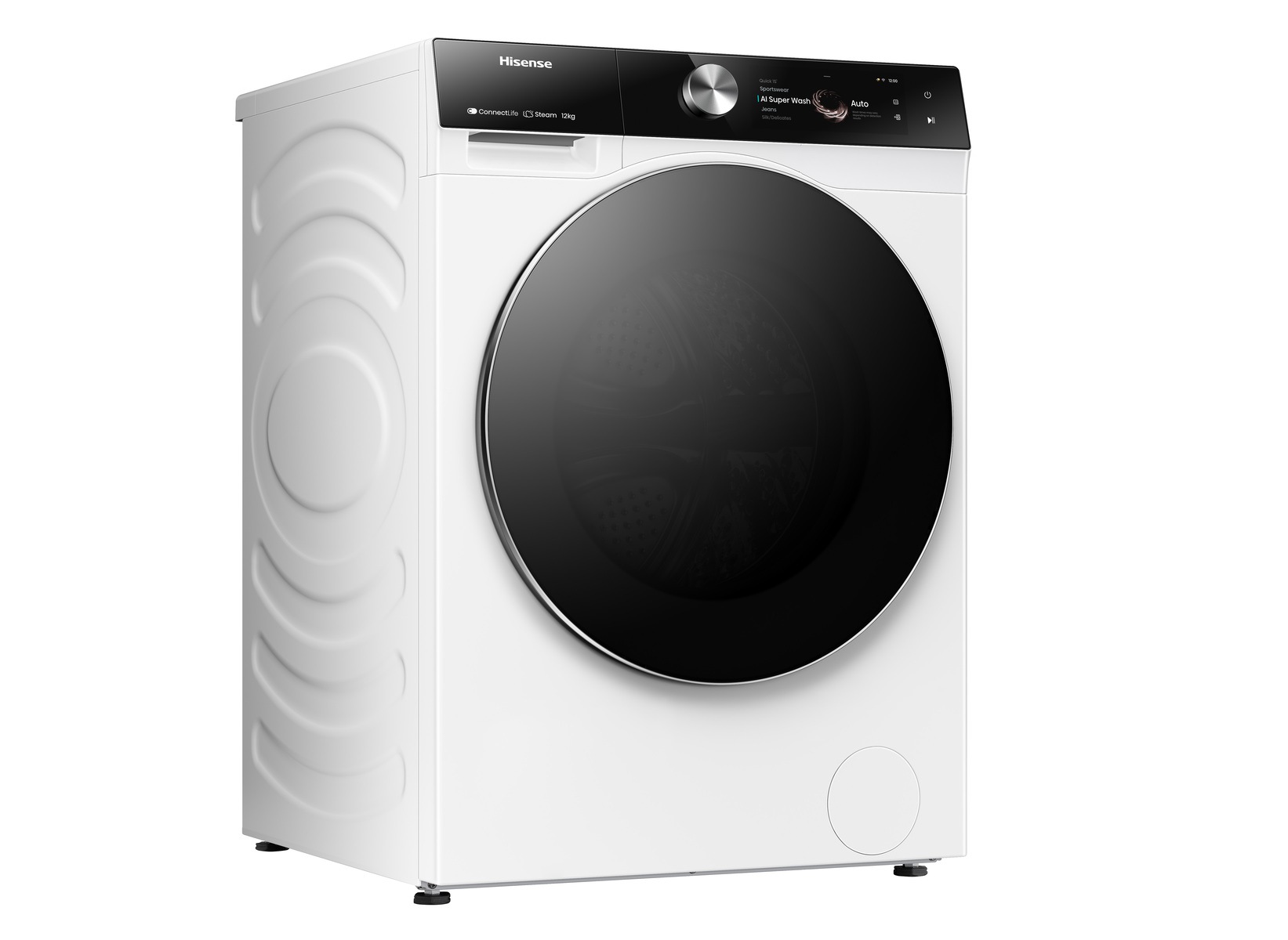 Hisense Waschmaschine »WF7S1247BW«, 12 kg, 1400 U/min, Dynamisches TFT-Touch-Display