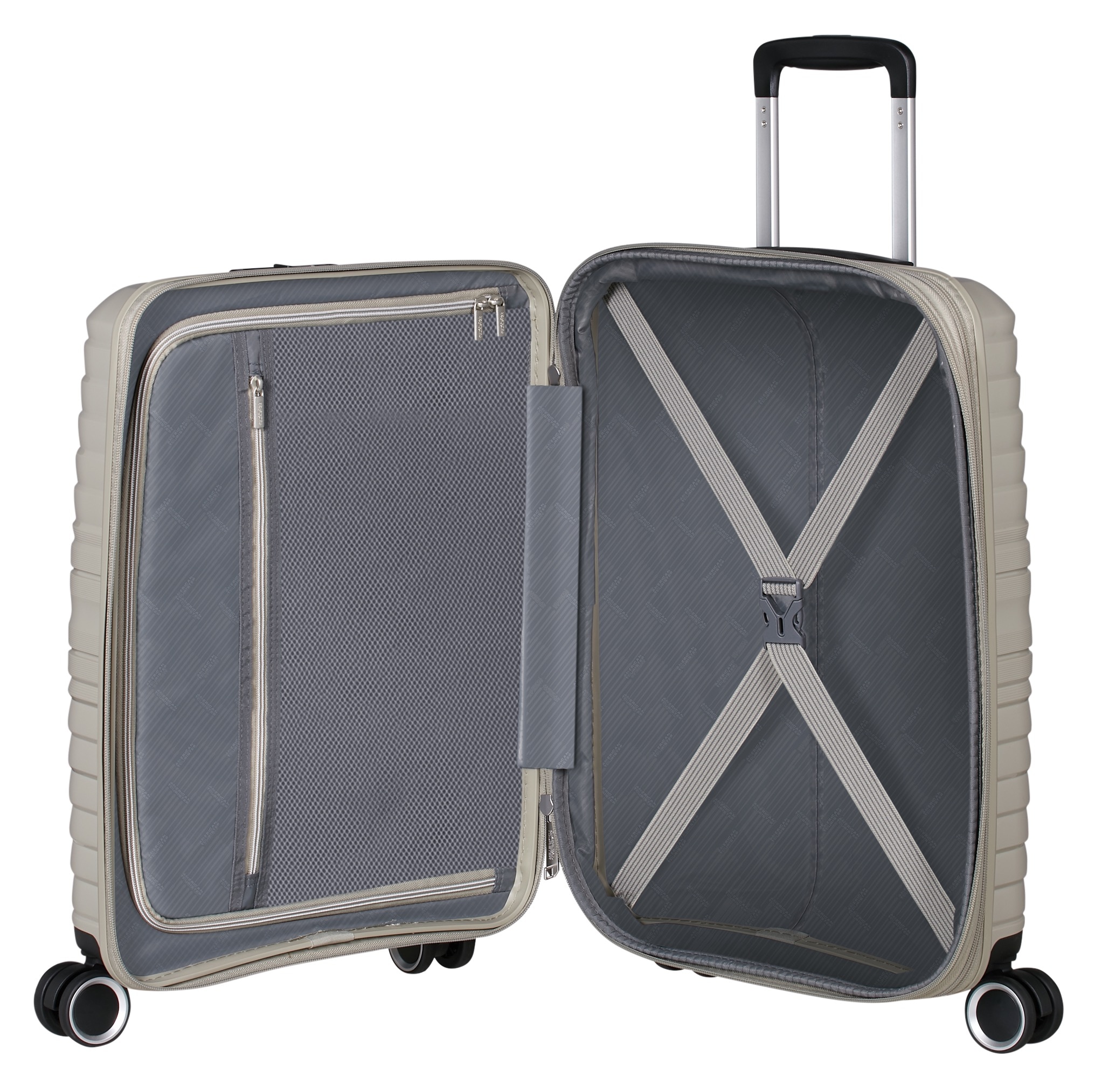 American Tourister® Hartschalen-Trolley »FLYTWIST, verschiedene Größen und Farben«, 4 Rollen, Hartschalen-Koffer personalisierbar Volumenerweiterung