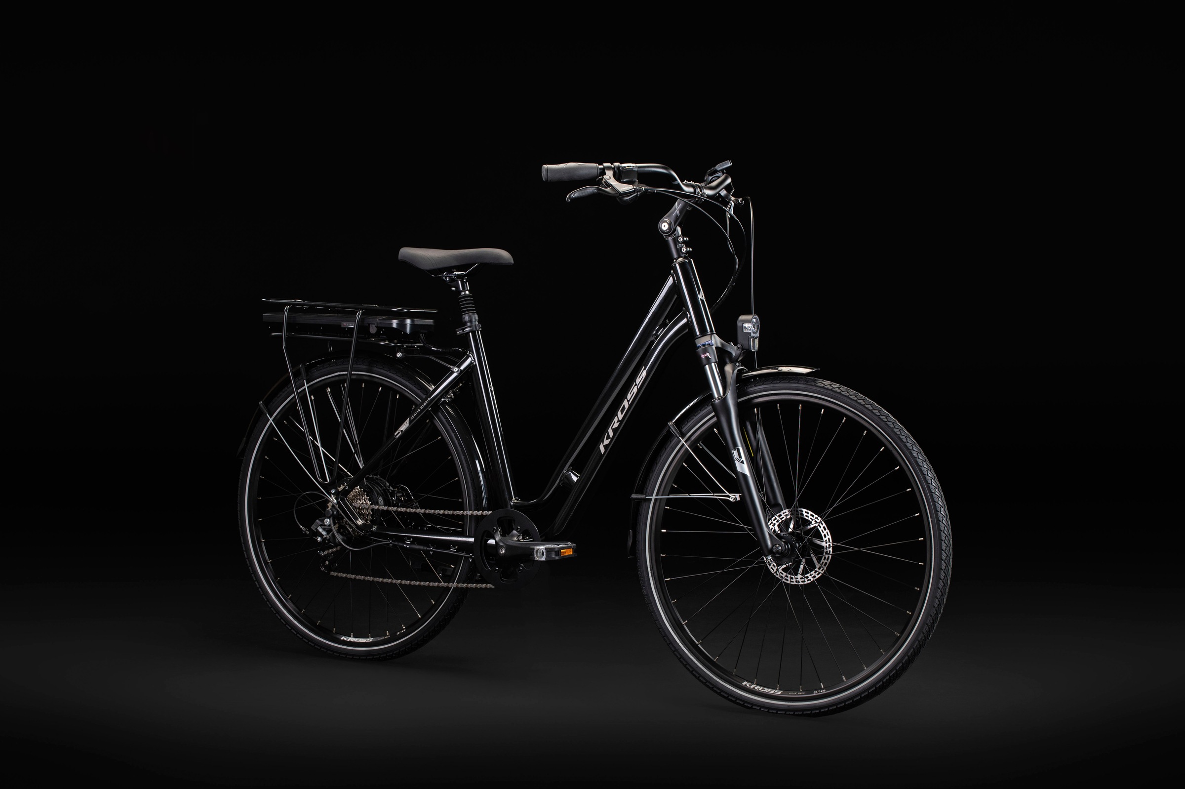 Kross E-Bike »E-Citybike Sentio Hybrid 1.0 28 Zoll schwarz«, 8 Gang, microSHIFT, M26S, Heckmotor 250 W, Pedelec, Elektrofahrrad für Damen und Herren