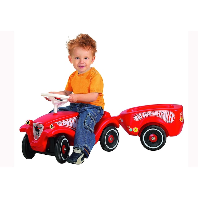 Bobby Car Trailer Anhänger für Kinder Spielzeug Auto ab 12 Monaten Rot NEU BIG 