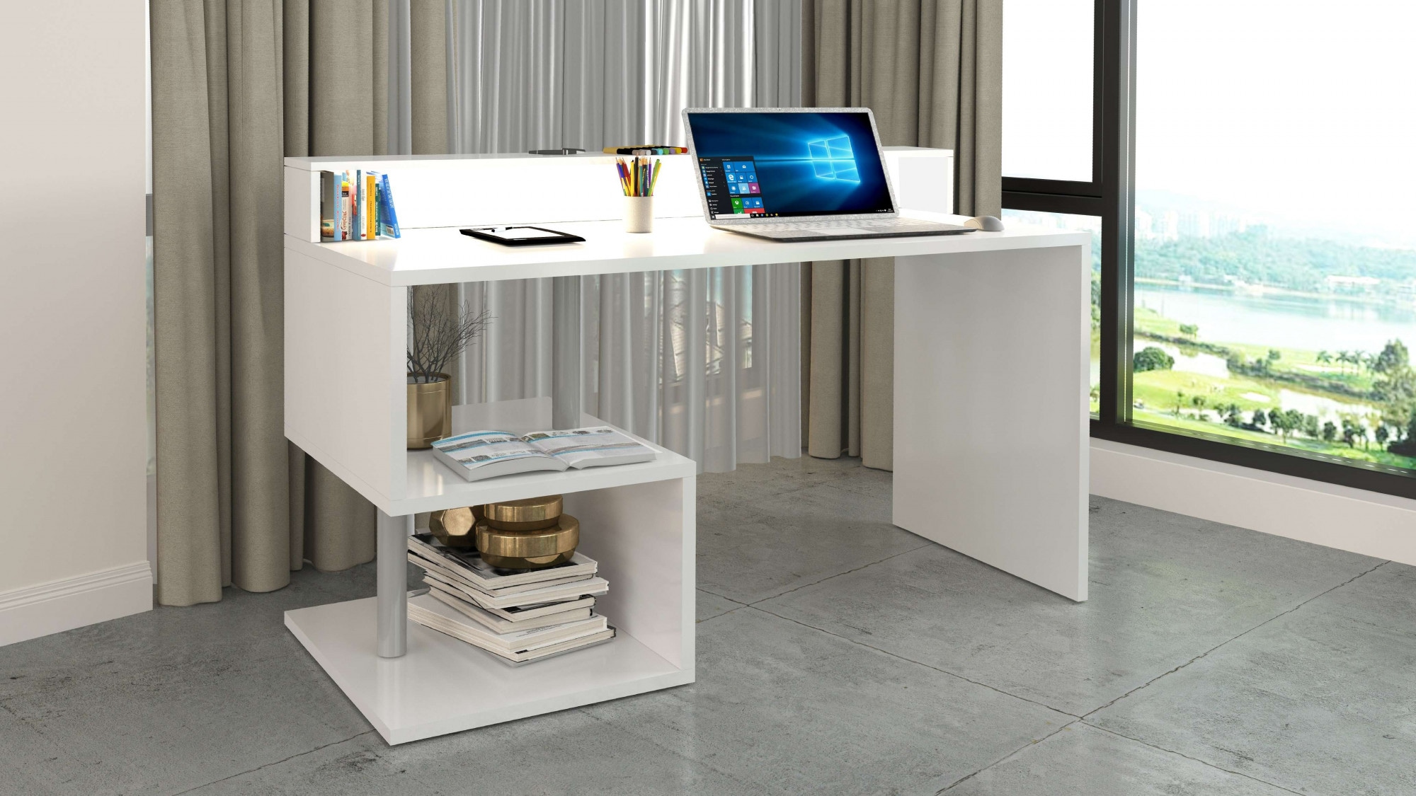 INOSIGN Schreibtisch »Esse, modernes Design«, in verschiedenen Breiten, mit und ohne Monitoraufsatz, Made in Italy