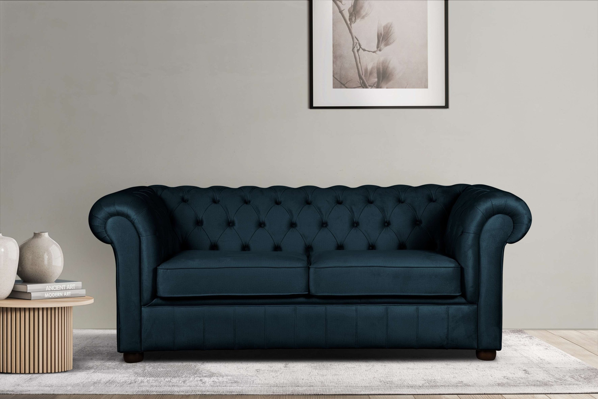 Home affaire 3-Sitzer »CHARENTE, optionale Schlafsofa, Chesterfield-Sofa, Bettfunktion«, mit edler Knopfheftung und typischen Armlehnen, B/T/H 198/89/74 cm