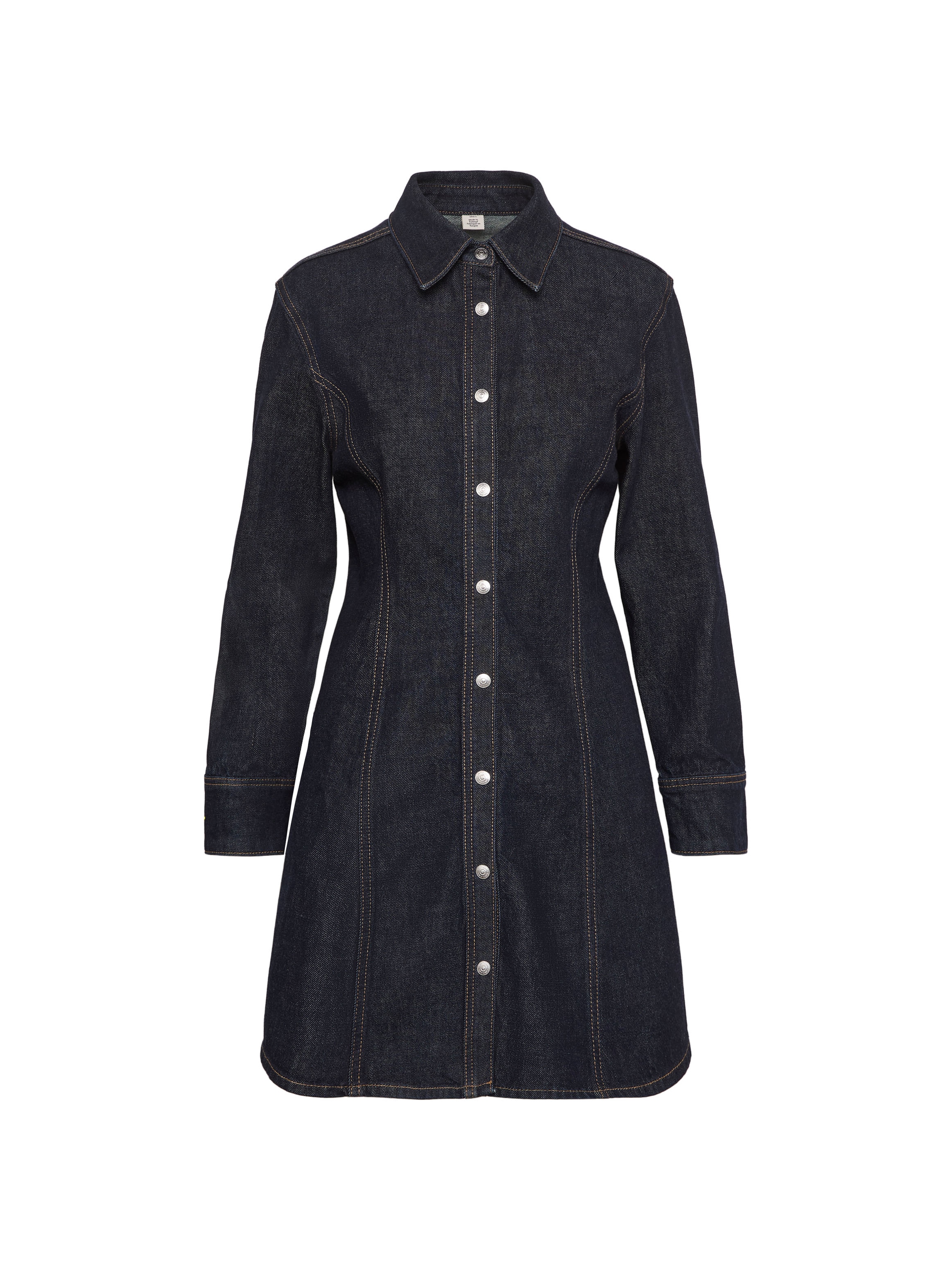 Calvin Klein Jeans Jeanskleid Ohne Tasche Regular fit mit Rundhalsausschnitt