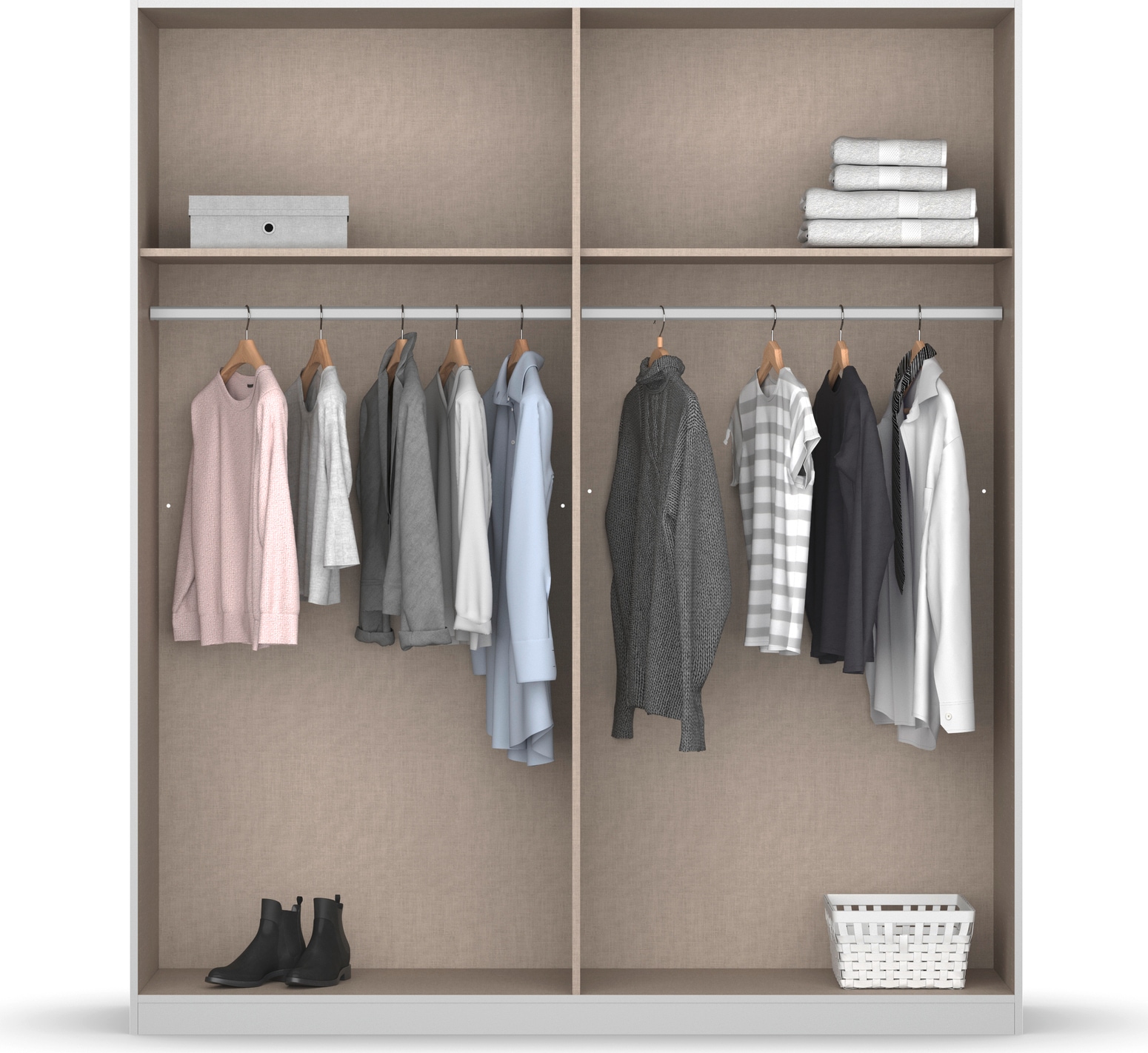 INOSIGN BY RAUCH Drehtürenschrank »Ferris Schrank Breite 2,10m BESTSELLER Schlafzimmerschrank«, Kleiderschrank mit Spiegel in den Ausführungen BASIC/CLASSIC/PREMIUM