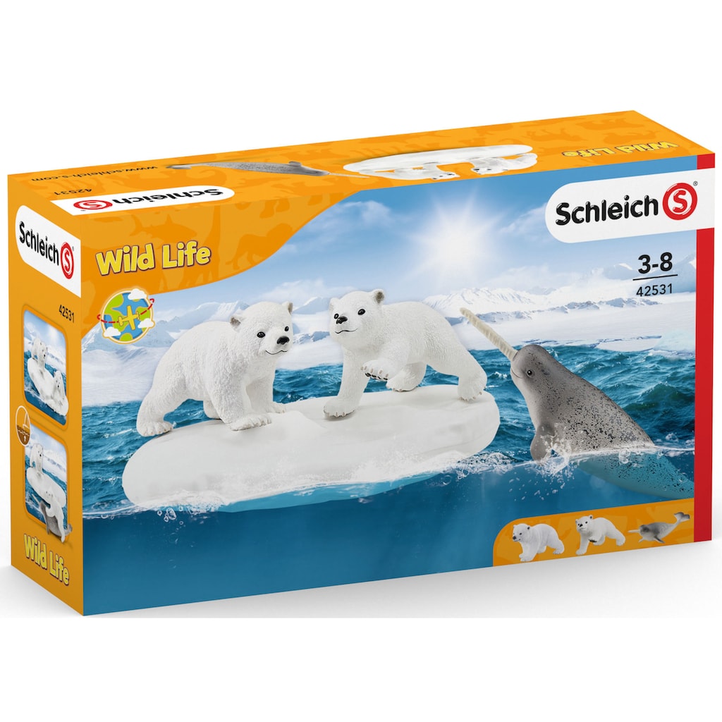 Schleich® Spielfigur »WILD LIFE, Eisbären-Rutschpartie (42531)«