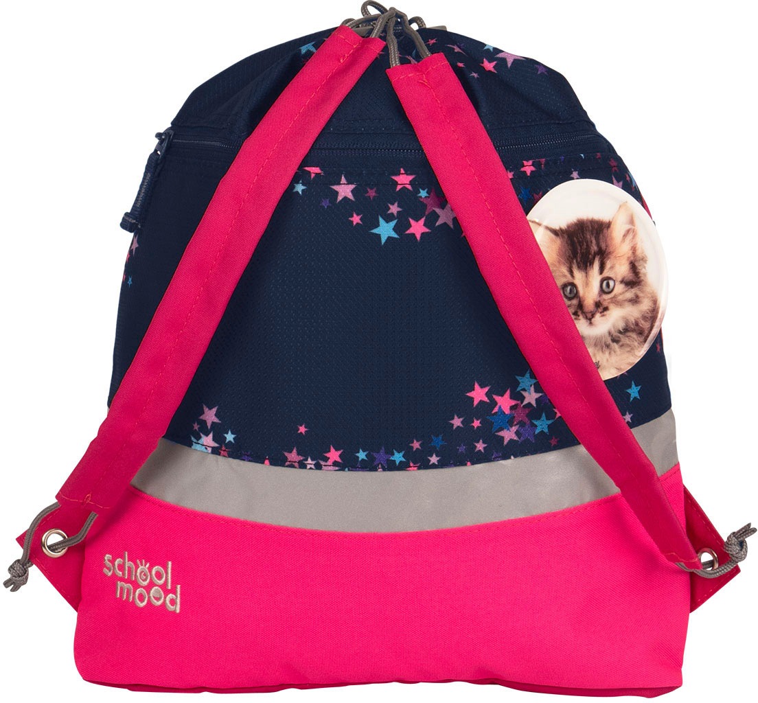 SCHOOL-MOOD® Schulranzen »Rebel Air+, Leni (Hund)«, retroreflektierende Flächen, aus recyceltem Material