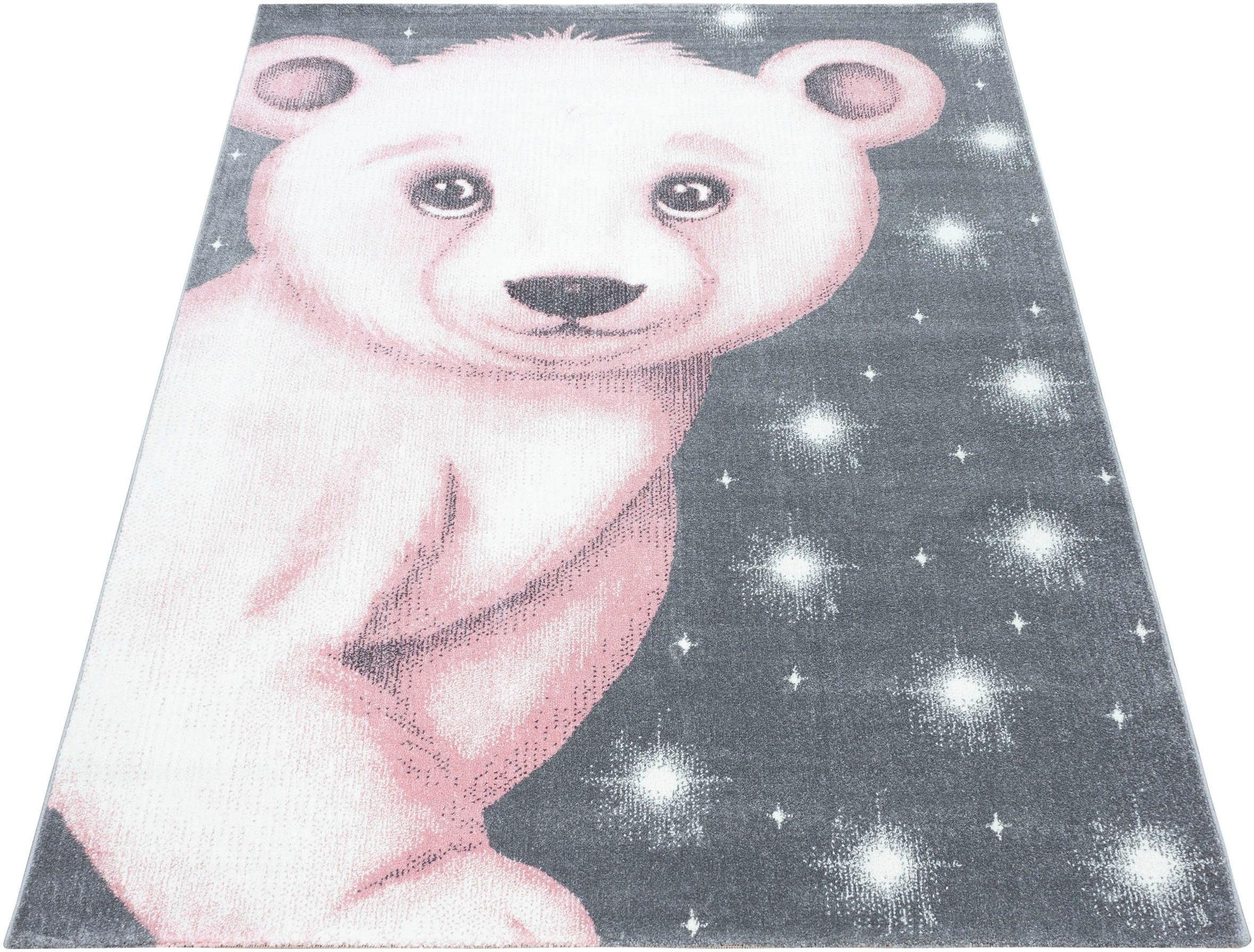 Ayyildiz Kinderteppich »Bambi 810«, rechteckig, 11 mm Höhe, Eisbär Motiv, Kurzflor