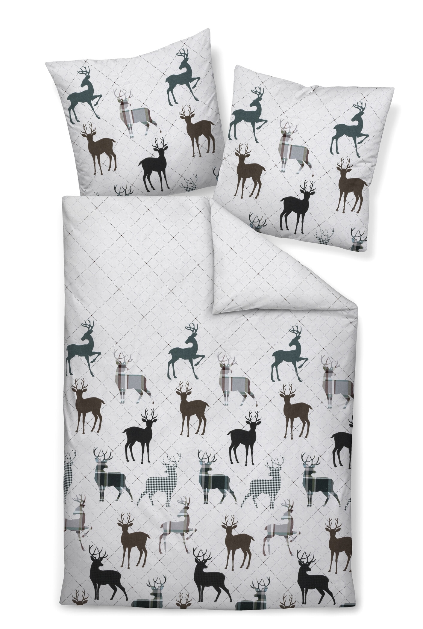 Janine Bettwäsche »DAVOS 65180, Feinbiber aus 100 % Baumwolle« 2 Stk. tlg.